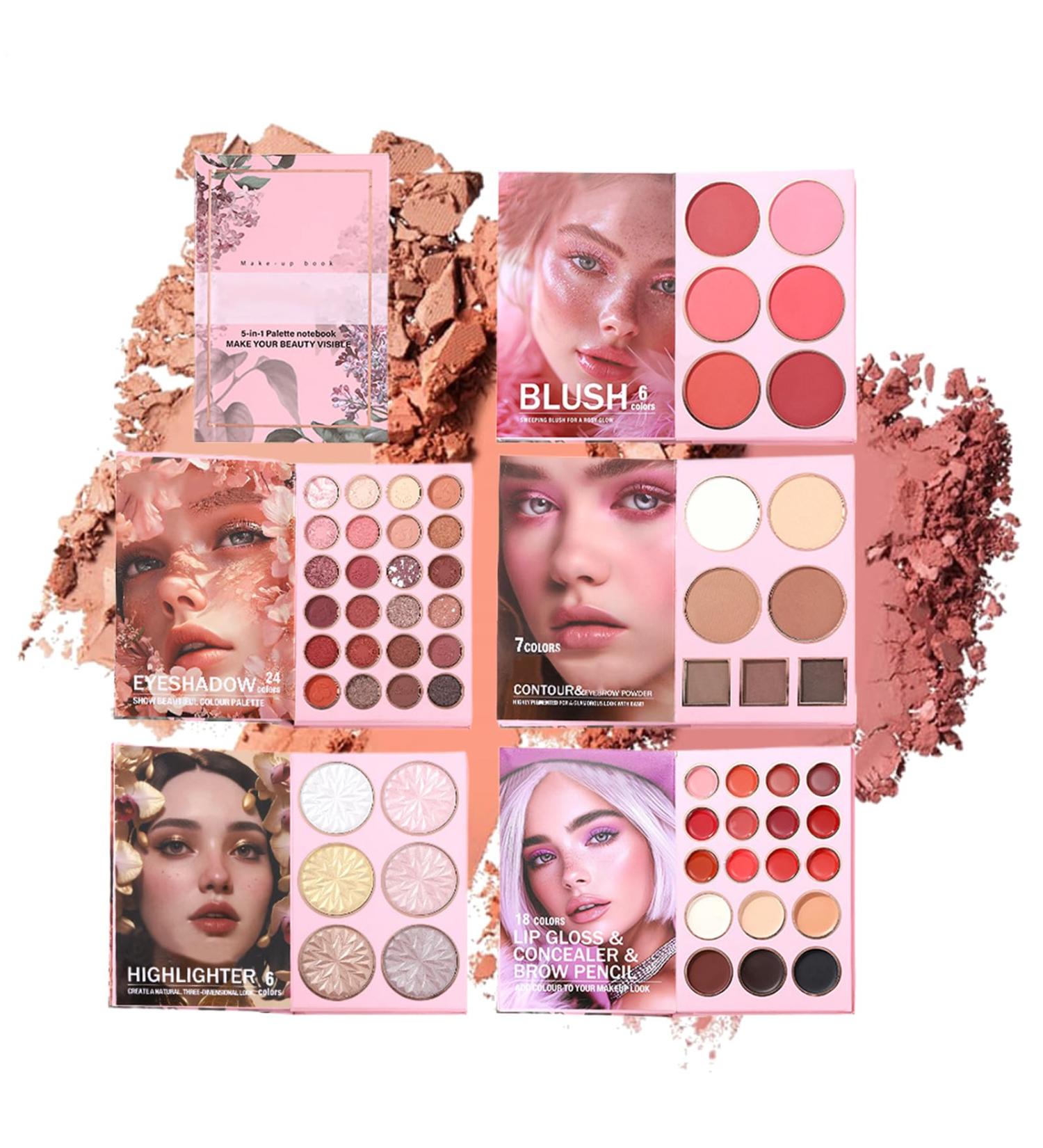 Palette de maquillage | 7 couleurs pour contouring Format livre avec 24 couleurs de fard paupi res paillettes Pour femmes et filles Pour les jours f te photographie spectacle sur - Buy Online on GoSupps.com
