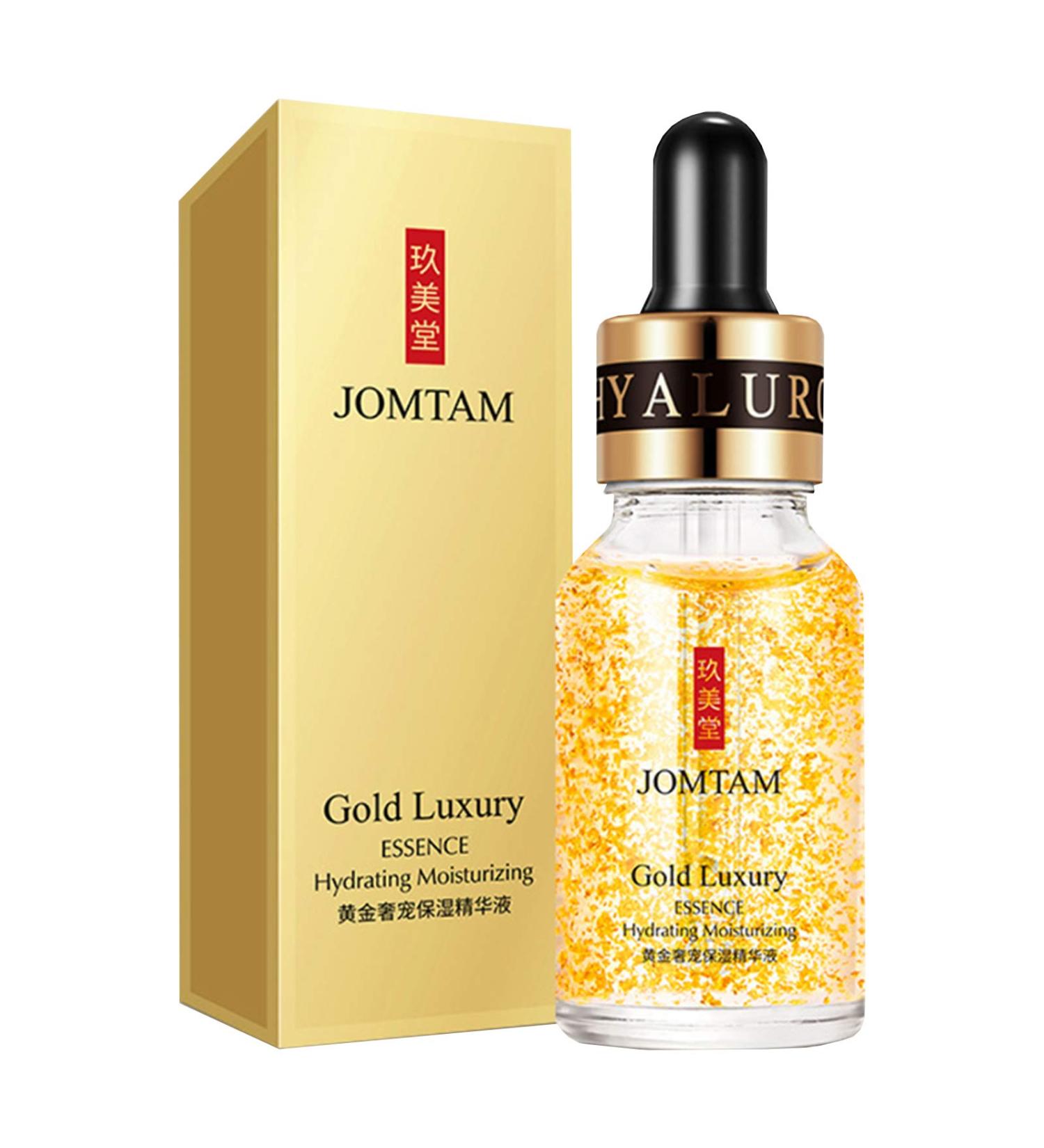 24K Gold Luxury Essence Body Lotion - Hydrating Sodium Hyaluronate & Glycerin - 15ML Nourishing Moisturizer for All Skin Types - Buy Online on GoSupps.com