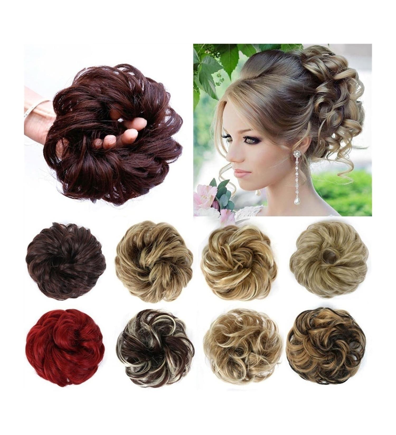 Hair Bun Hairpiece for Women Messy Bun Hair Pieces for Women Wavy Curly Bun Hair Extension Elastic Band Synthetic Chignon Updo Hair Piece Fluffy Hair Bun Scrunchies Accessories Hair Chignons(FQ001-10 FQ001-101 - Buy Online on GoSupps.com