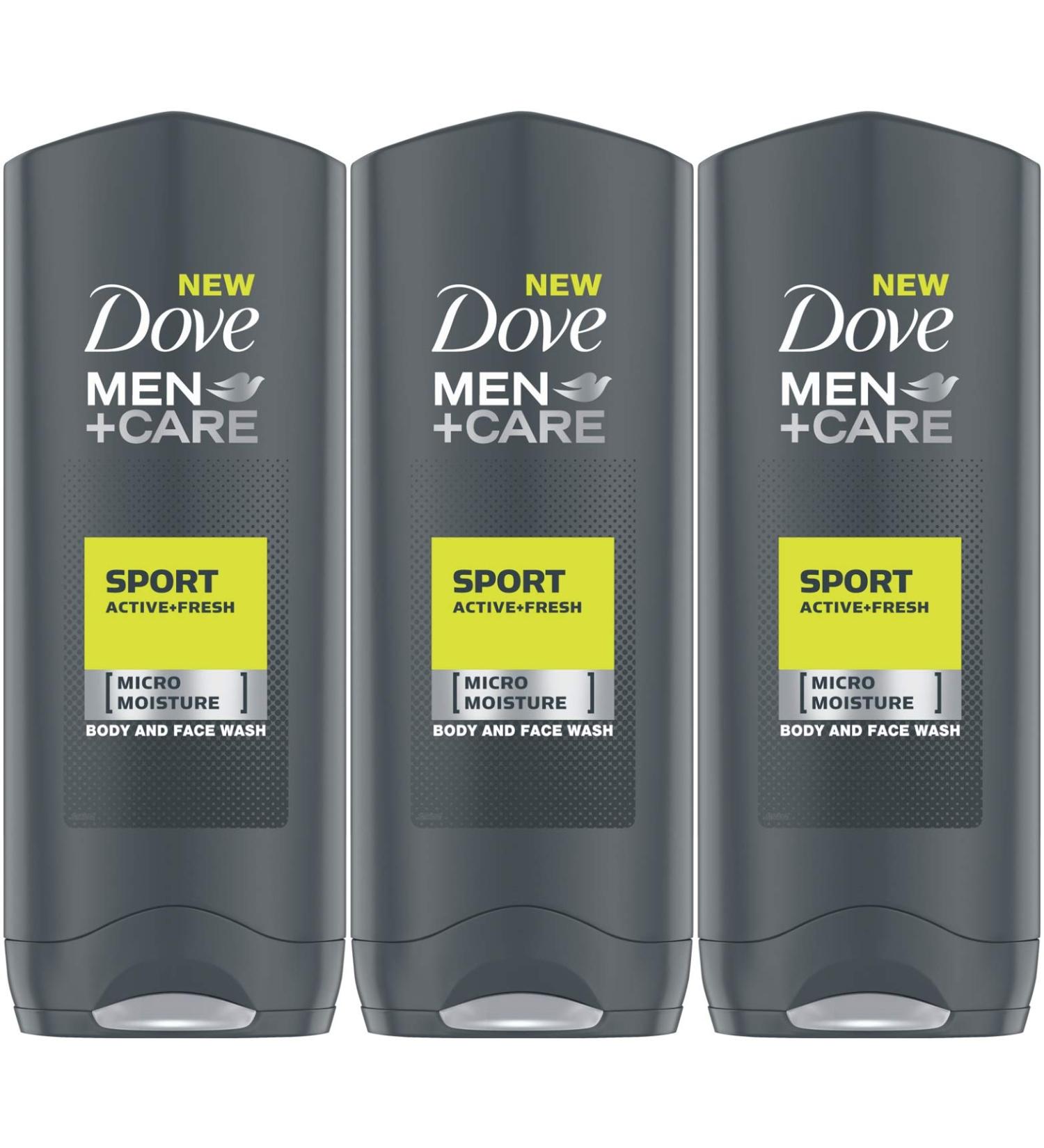 Dove Men+Care Sport Active+Fresh Body Wash, 13.5 Ounce / 400 Ml (Pack of 3) International Version 13.5 Fl Oz (Pack of 3)