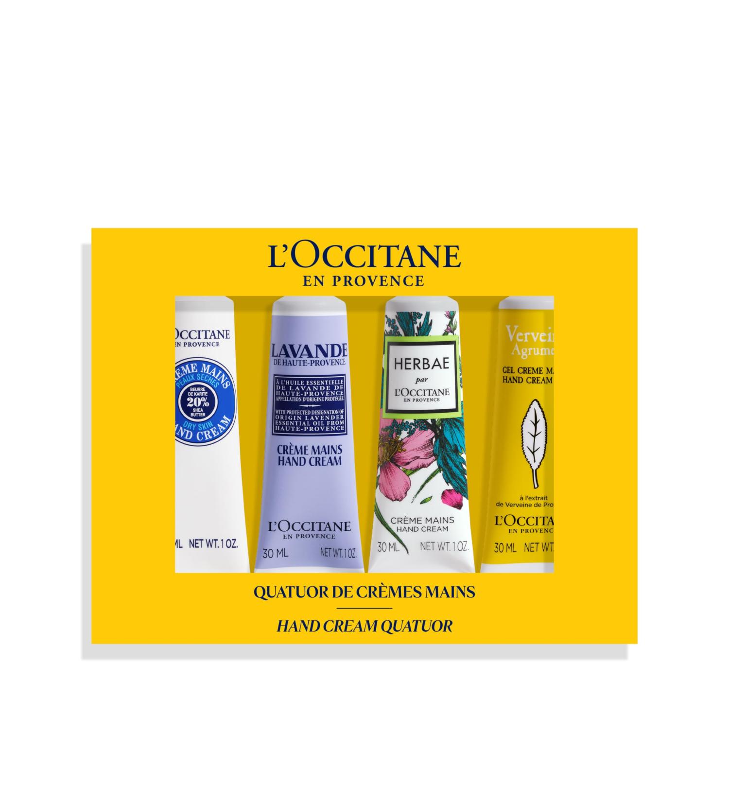 L'Occitane - Hand Cream Quartet Set - Shea Lavender from Haute-Provence Herbae and Citrus Verbena - Made in France - Buy Online on GoSupps.com