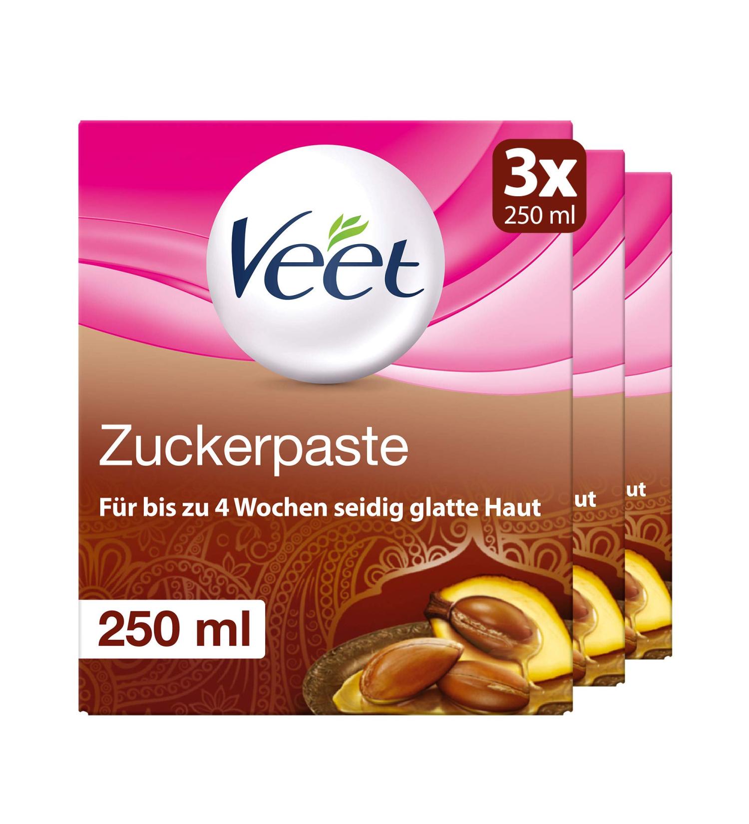Veet Sugaring Sugar Paste 3-Pack (3x250ml) for Long-Lasting Smooth Skin - Hair Removal Solution - Buy Online on GoSupps.com