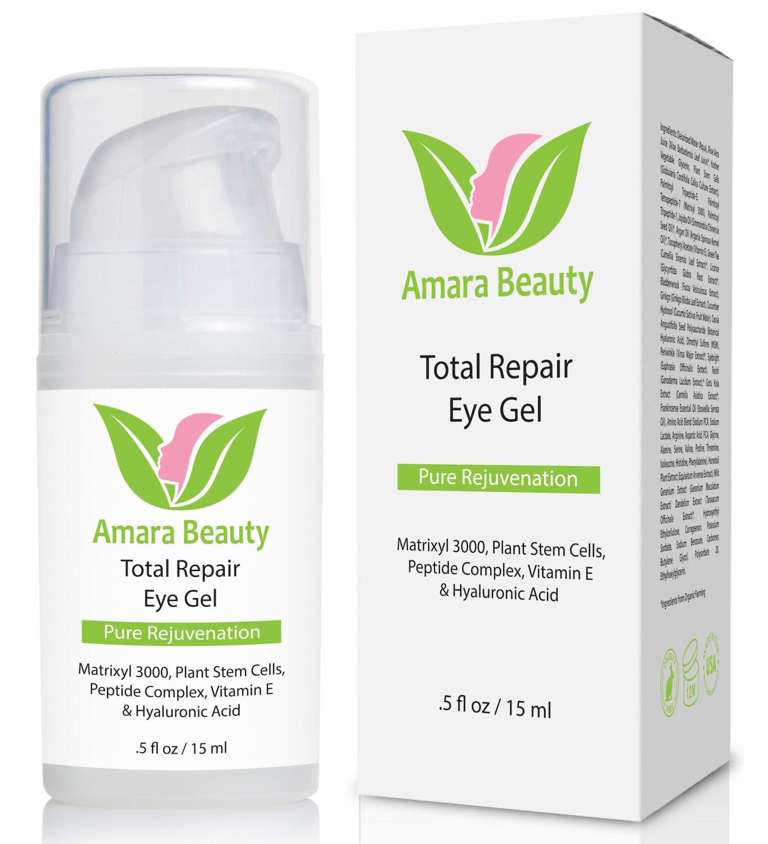 Peptide & Hyaluronic Acid Eye Cream Gel for Dark Circles & Puffiness - 0.5 fl. oz - Buy Online on GoSupps.com