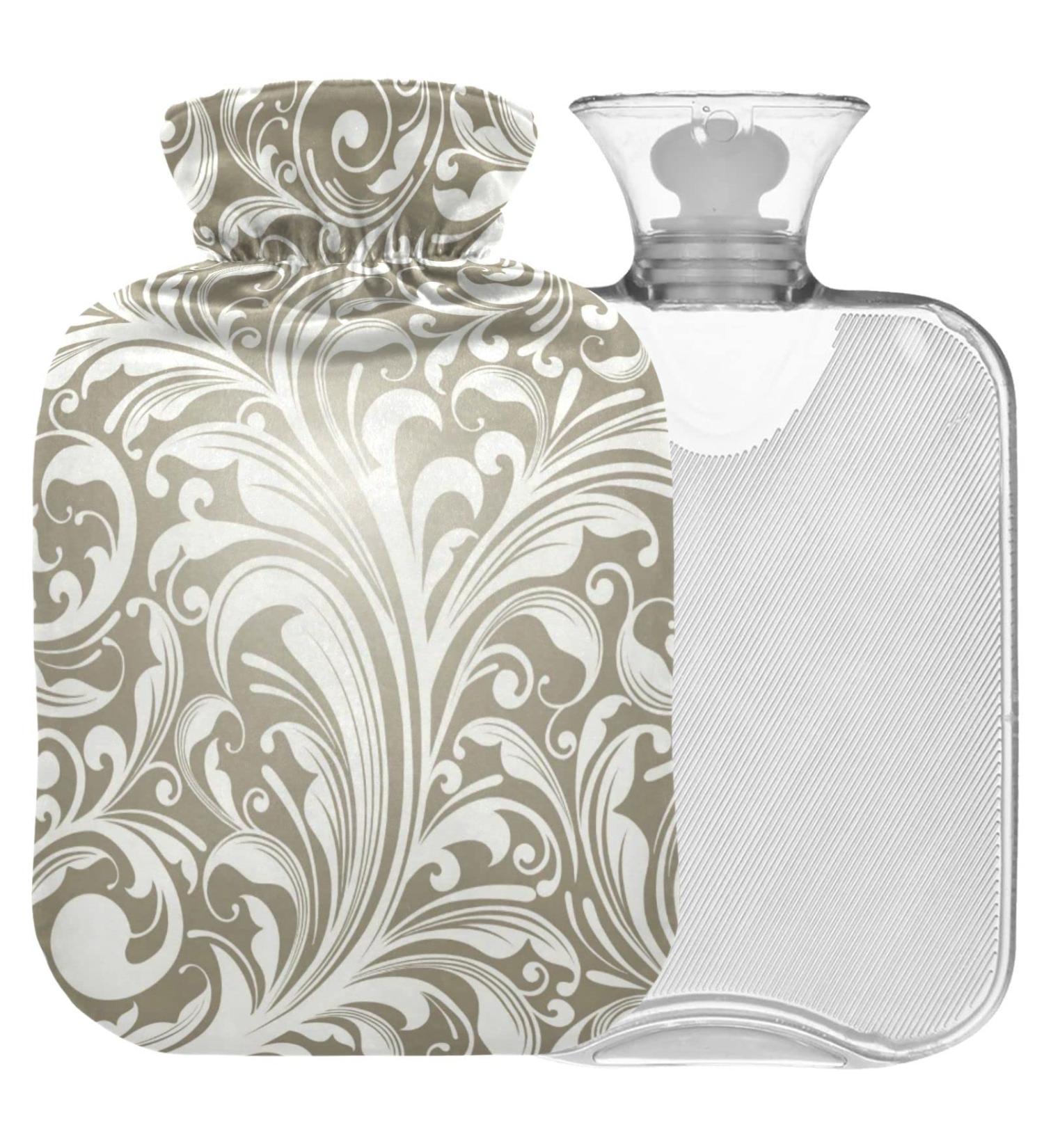 Naanle Paisley Flower Hot Water Bottle - 2L for Back Pain Relief Hand/Foot Warmer & Cold Therapy - International Shipping Available - Buy Online on GoSupps.com