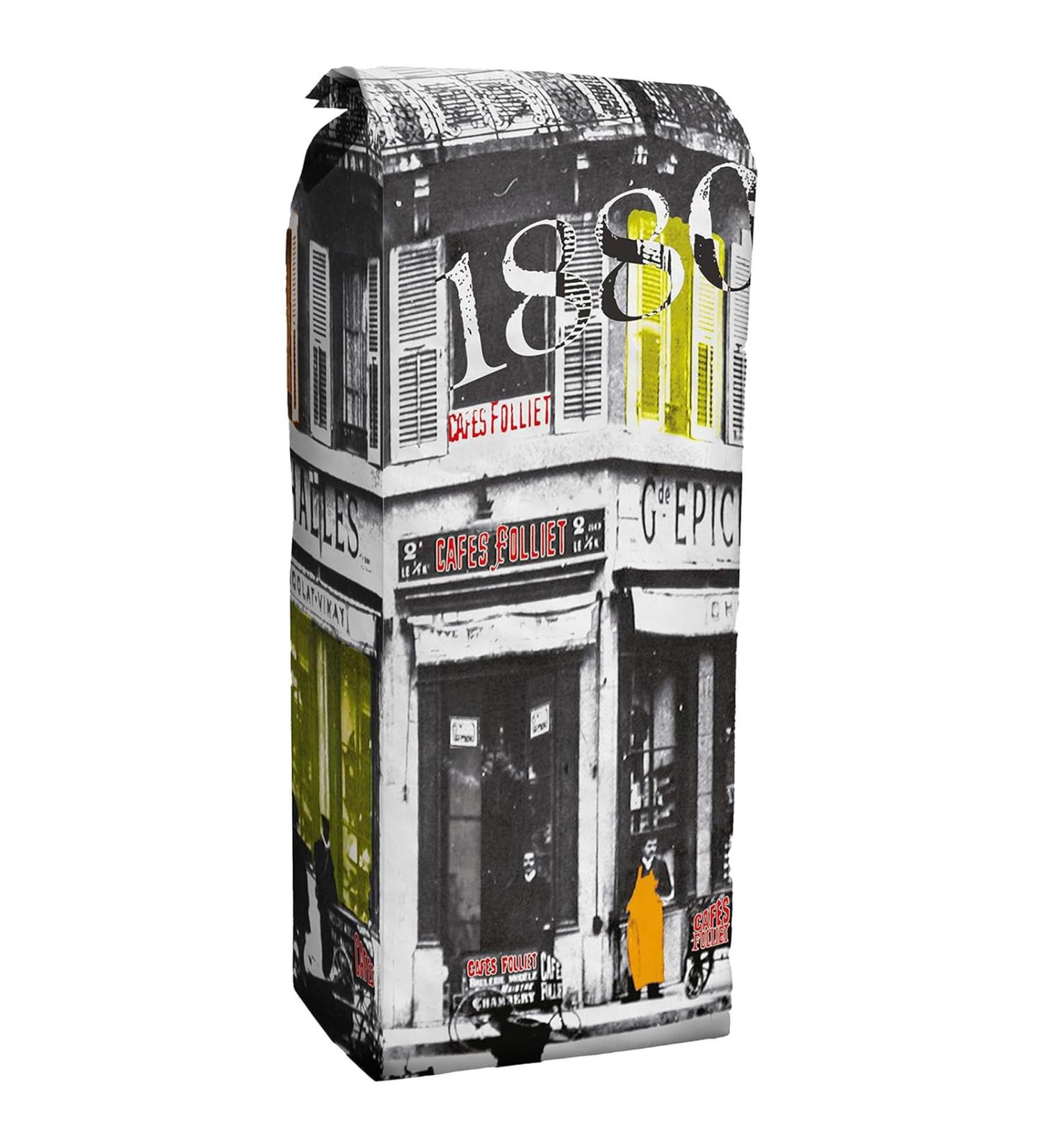 CAF S FOLLIET - Coffee Beans 1880 - Traditional Roasting - Intensity 9/10 - 90% Arabica 10% Robusta - Slow Roasting - 1kg - Buy Online on GoSupps.com