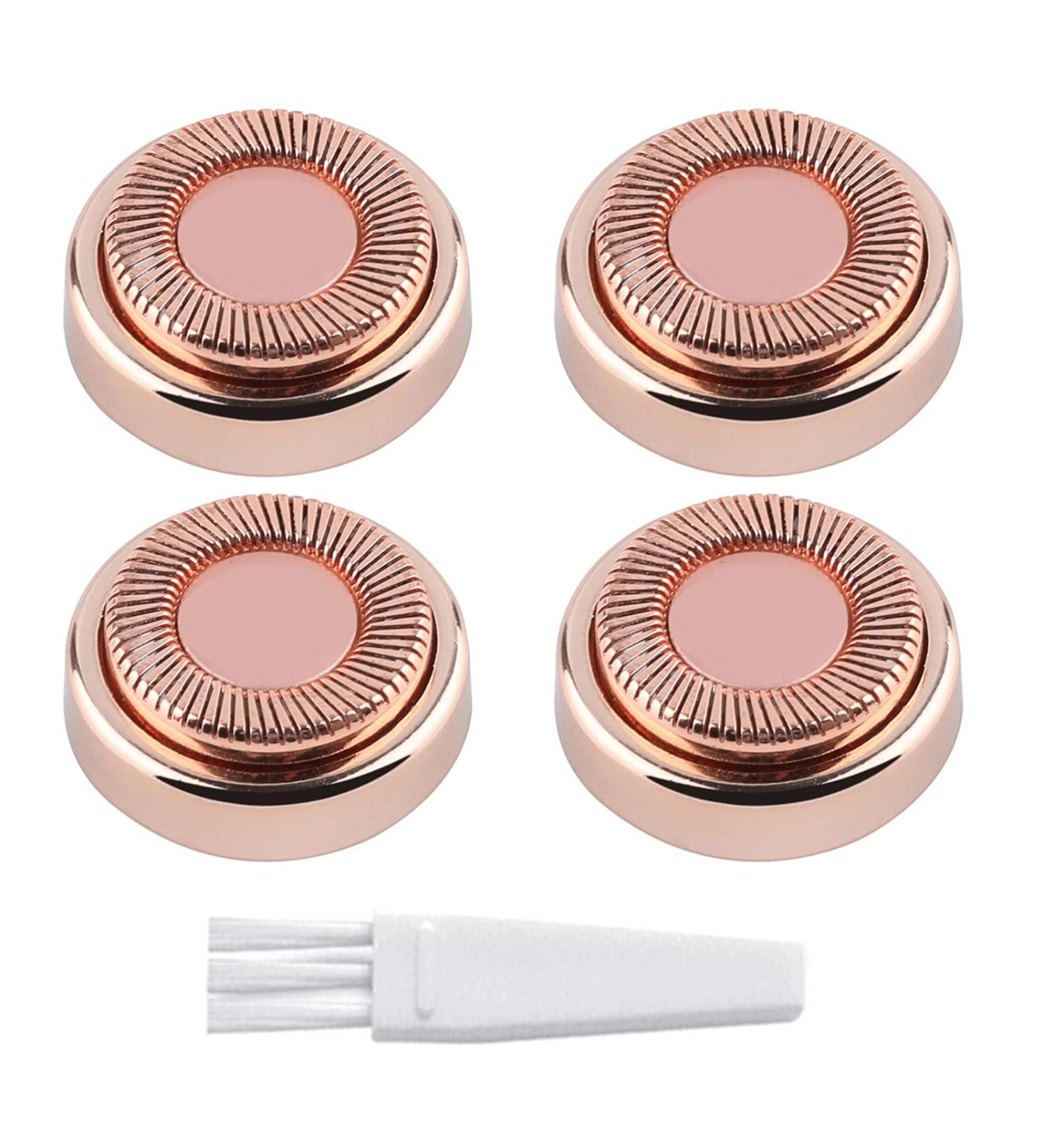 Gift2u Facial Hair Remover Replacement Heads - Rose Gold Shaver Cutter with 18K Gold-Plated Blade Cover for Face, Leg, Armpit, Back - Buy Online on GoSupps.com