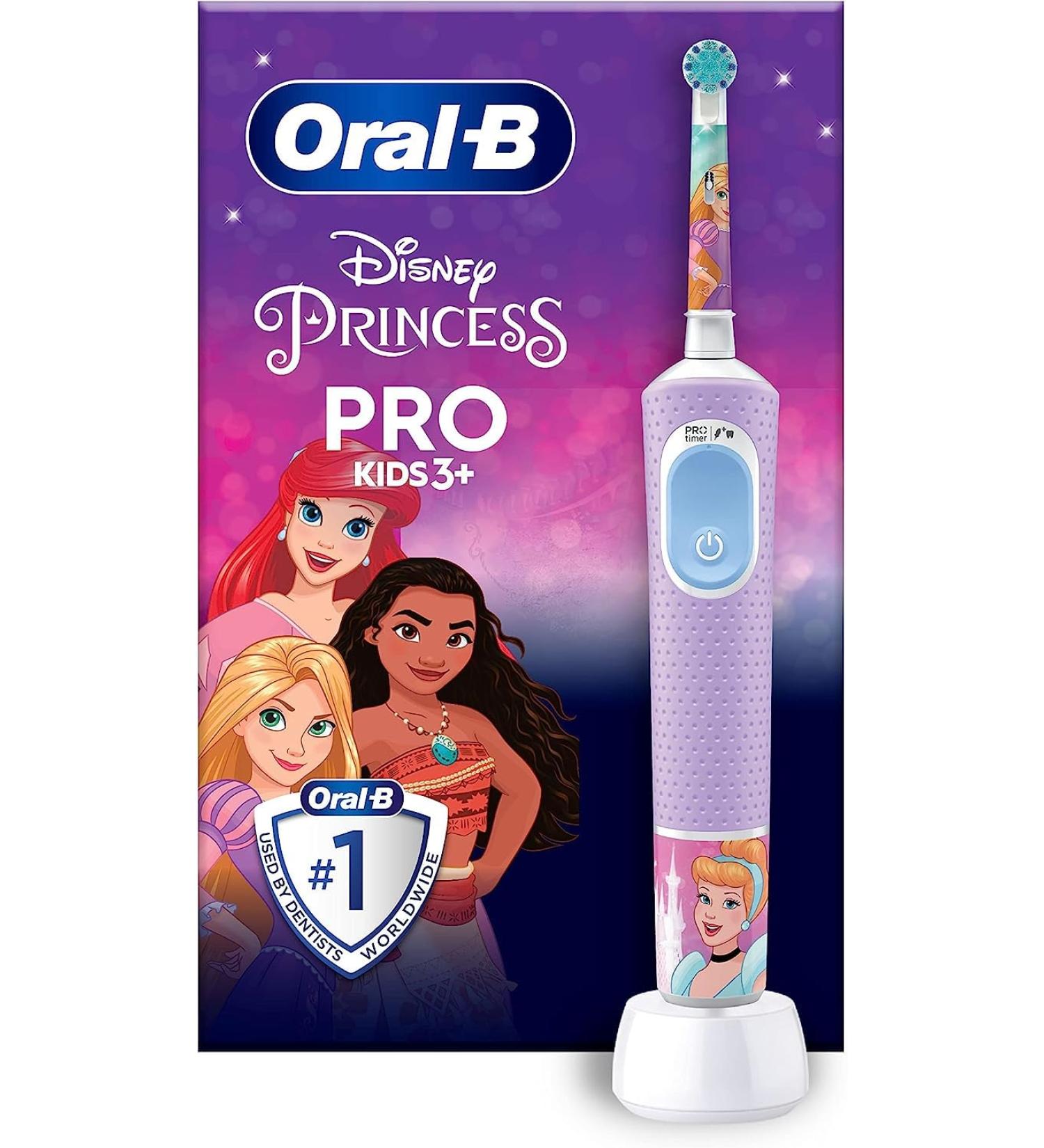 Oral-B Pro Kids Electric Toothbrush Gift Set | Disney Princess Stickers | Kid-Friendly Sensitive Mode | Ages 3+ | Purple | UK Plug - Buy Online on GoSupps.com