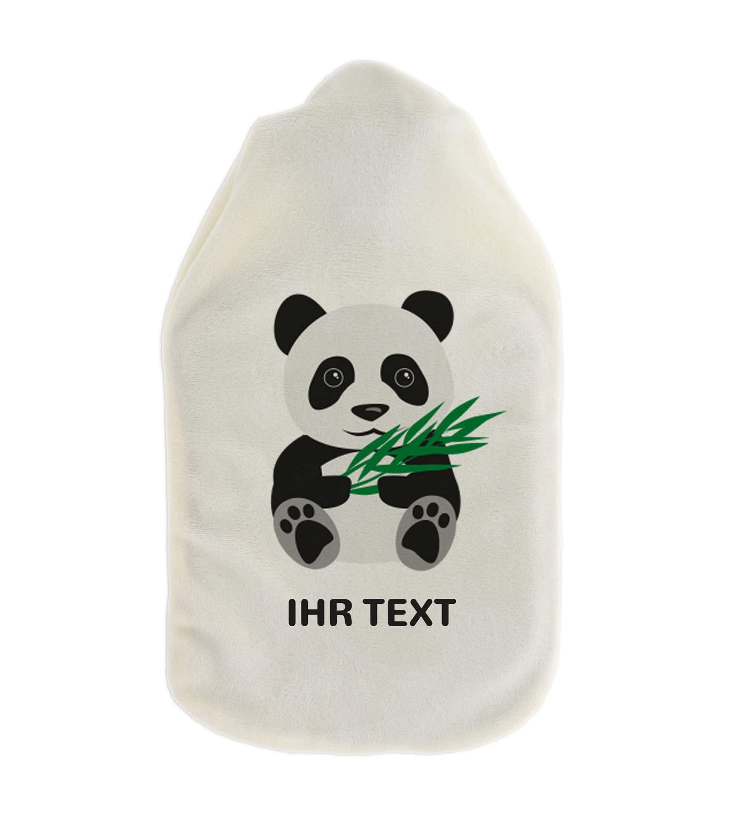 Personalized Hot Water Bottle with Cover - Custom Text & Design | Cozy 800ml Panda Heat Bottle | Perfect Gift Idea for Adults & Kids - Buy Online on GoSupps.com