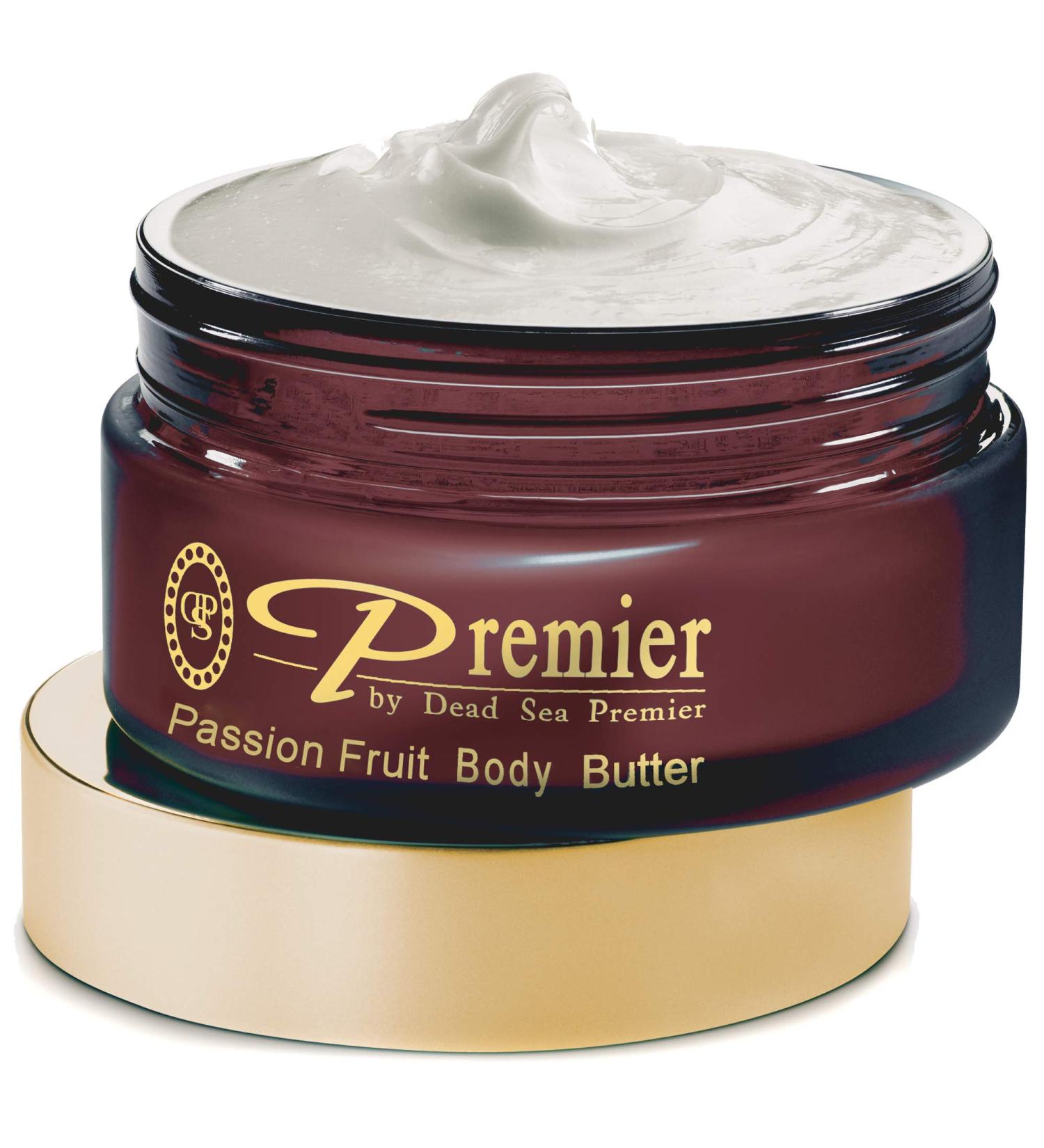 Premier Dead Sea Passion Fruit Body Butter | Anti-Aging Moisturizer Hydrating Shea Butter Firming Stretch Mark Cream Lightweight & Silky | 5.95 Fl. Oz - Buy Online on GoSupps.com