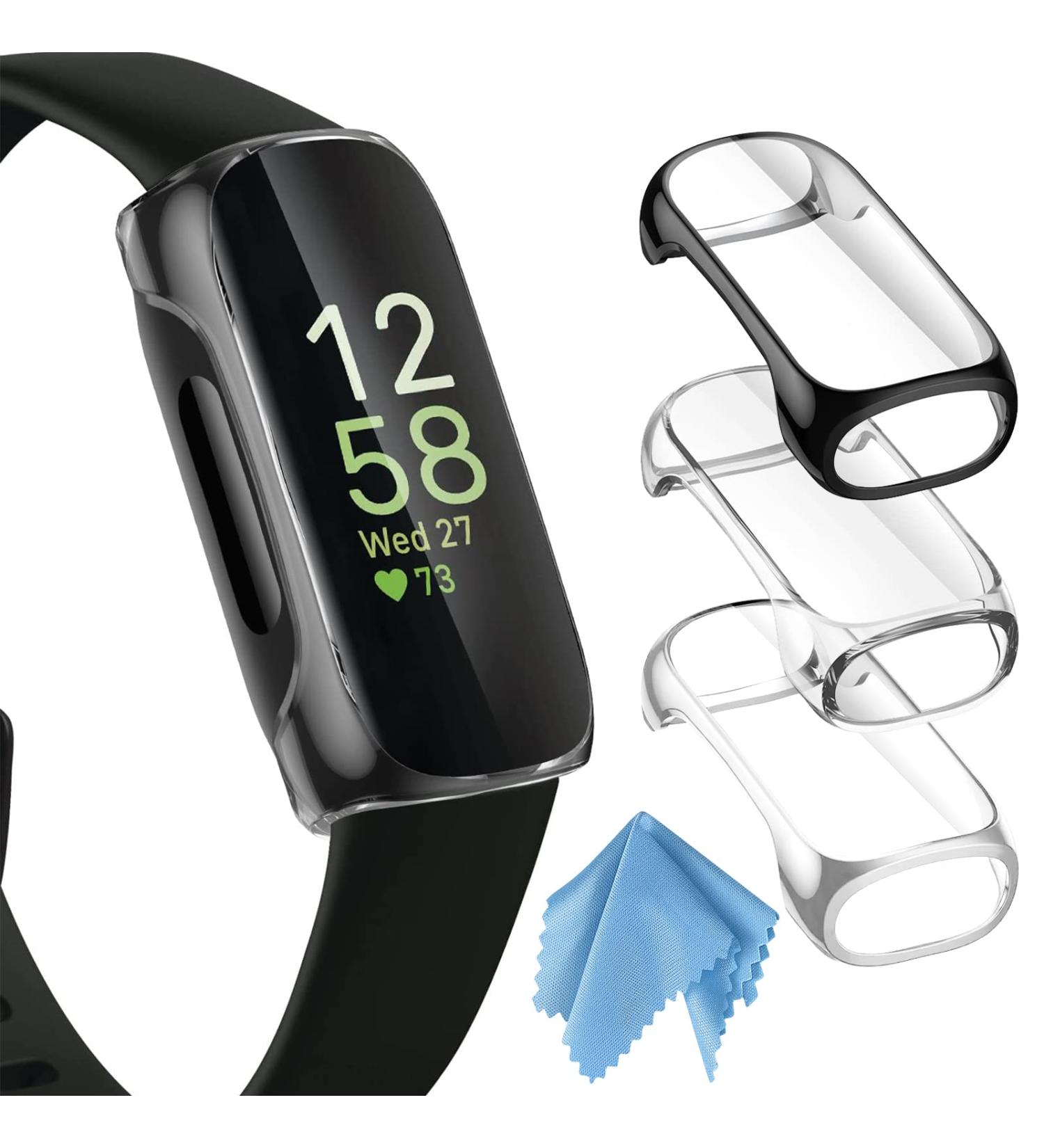 3 Pack - Fintie Case Compatible with Fitbit Inspire 3 / Inspire 2 / Inspire HR Flexible Soft Full-Around Watch Screen Protector TPU Case Cover Bumper Shell Black+Clear+Silver - Buy Online on GoSupps.com