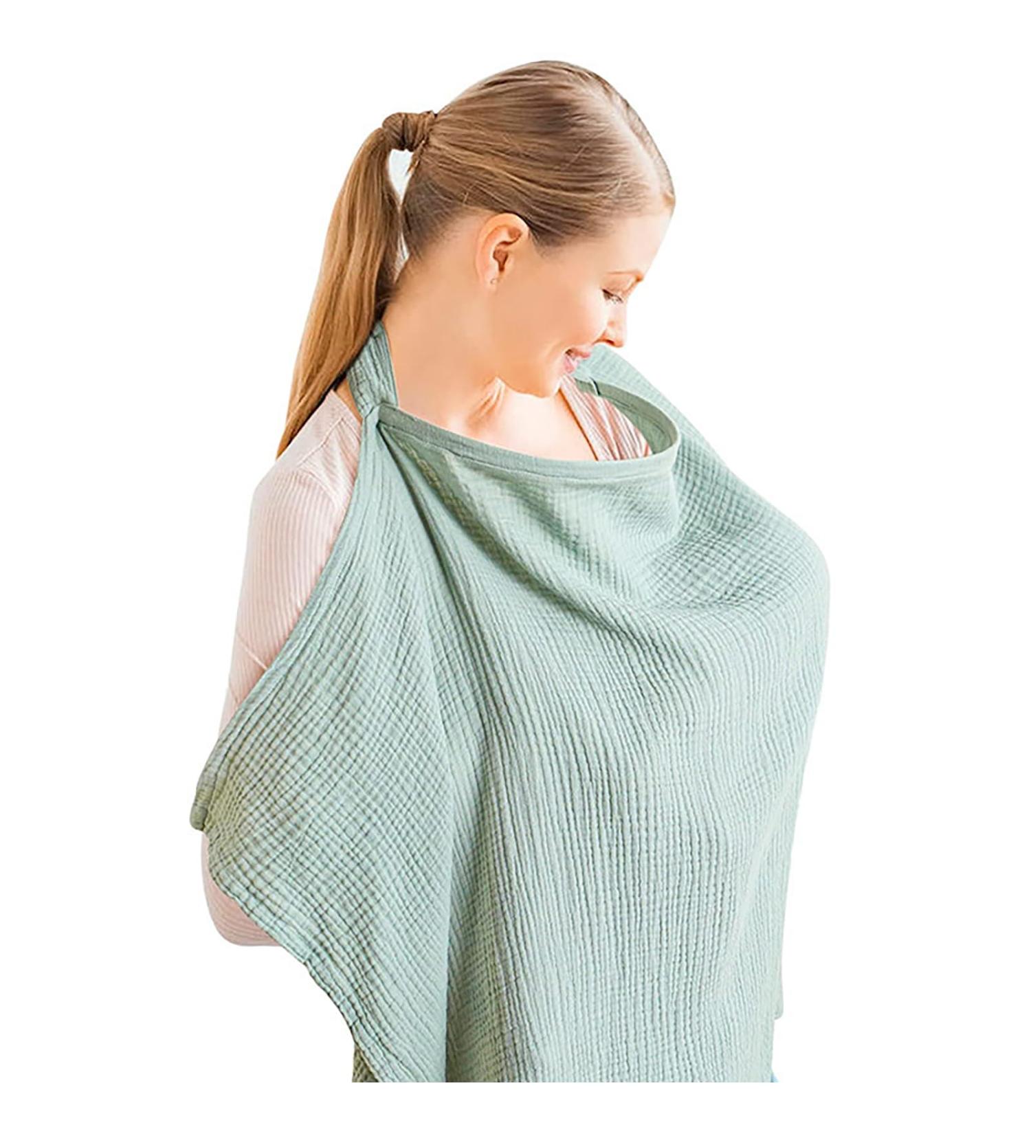AlloFuu Nursing Cover Apron | Soft Breathable Nursing Scarf for On-the-Go - Green Nursing Cover - Buy Online on GoSupps.com