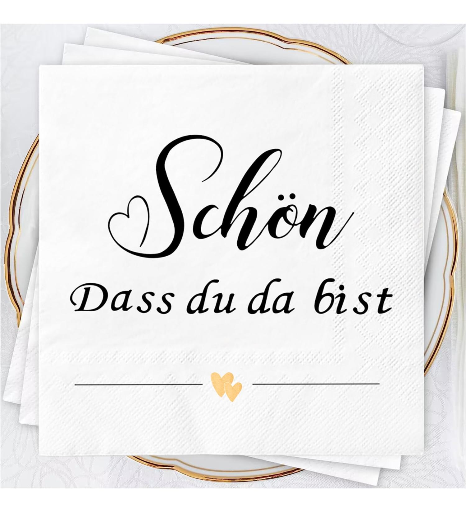 Shop Winden 40-Pack Heart Napkins | 3-Ply Paper for Weddings Baptism & Confirmation | Elegant Table Decoration for Young Girls - Buy Online on GoSupps.com