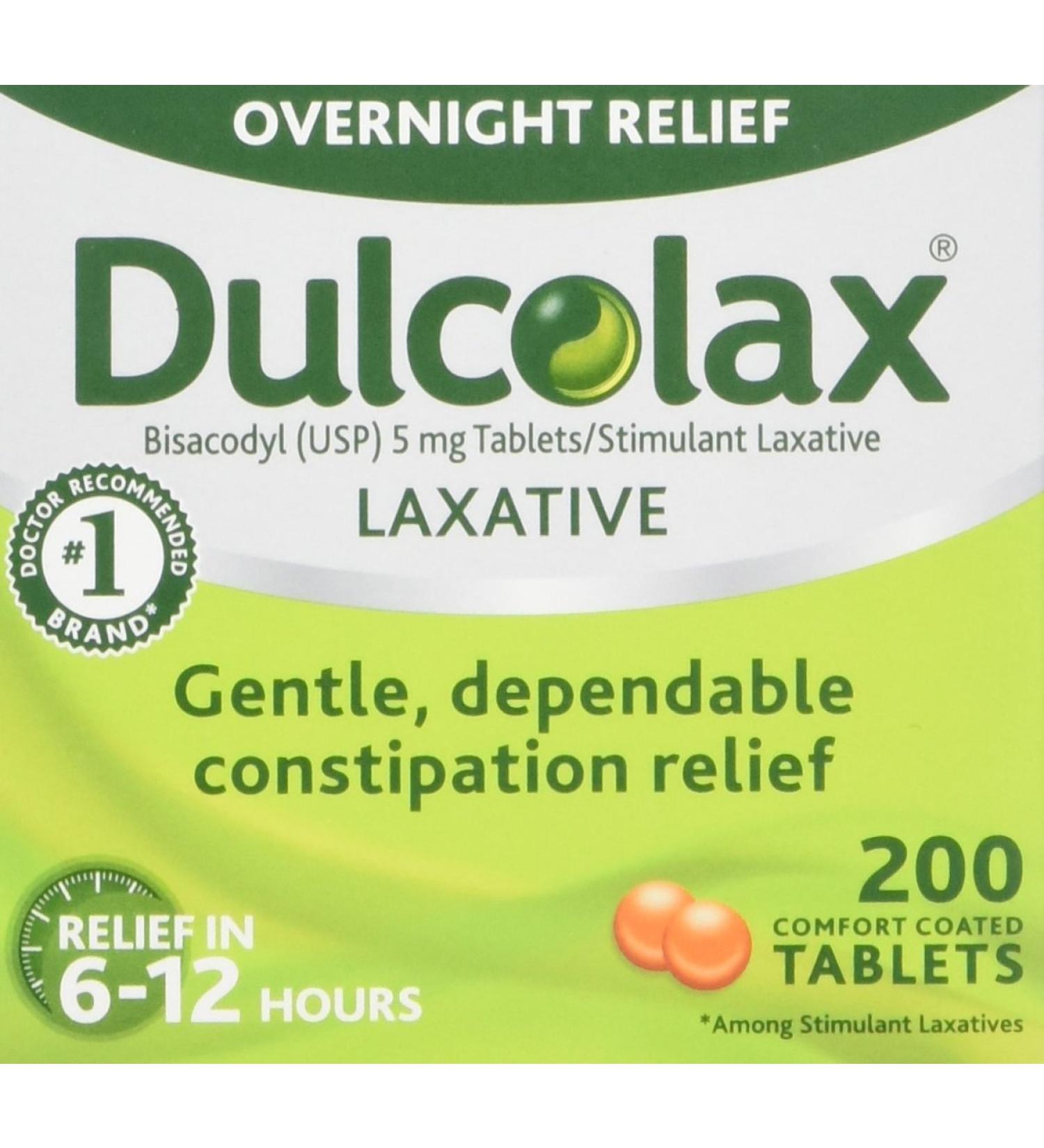 Dulcolax Stimulant Tablets 1 Pack (200 Count) 200 Count (Pack of 1)