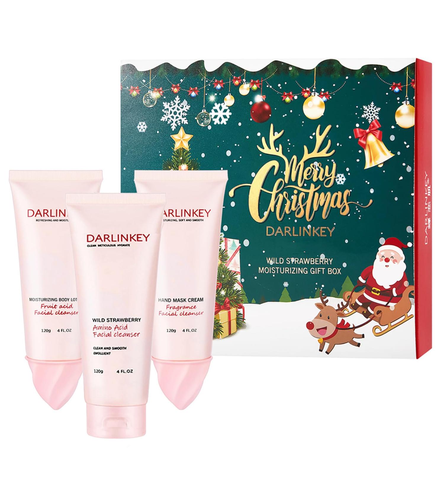Skincare Gift Sets for Teenage Girl - Skincare Set Includes Facial Cleanser Hand Cream Body Lotion - Strawberry Gift Sets For Women - Moisturizing Skin Care Gift Box - Pamper Set Gifts - Buy Online on GoSupps.com