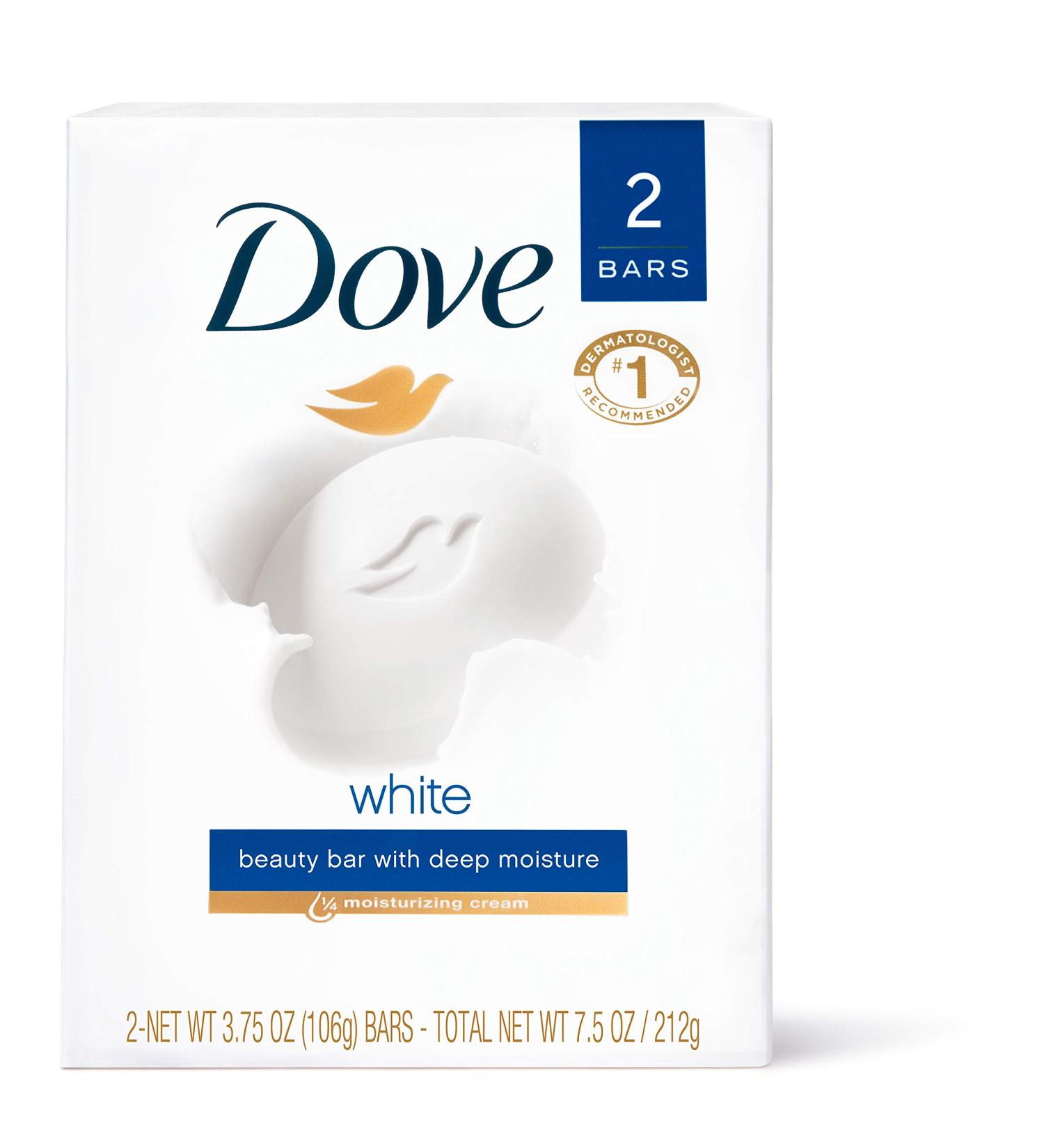 Dove Beauty Bar - More Moisturizing than Soap Nourishing Skin & Kills Bacteria | 2 Bars 3.75 oz - International Shipping Available - Buy Online on GoSupps.com