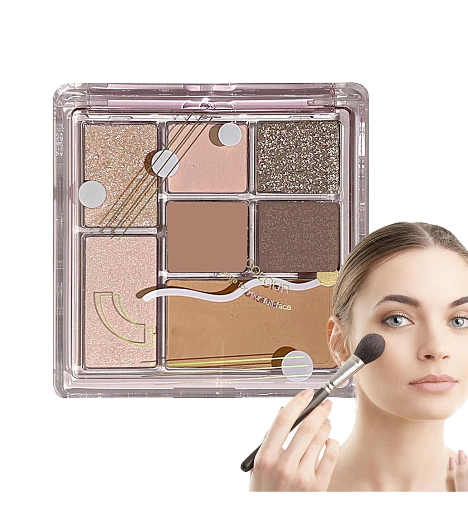 Colorful Eyeshadow Palette 7 Colors Waterproof Eye Shadow Professional Waterproof Glitter Makeup Palette Eye Shadow for Women and Girls Gift Hersil Raw Coconut Latte No. 16 - Buy Online on GoSupps.com