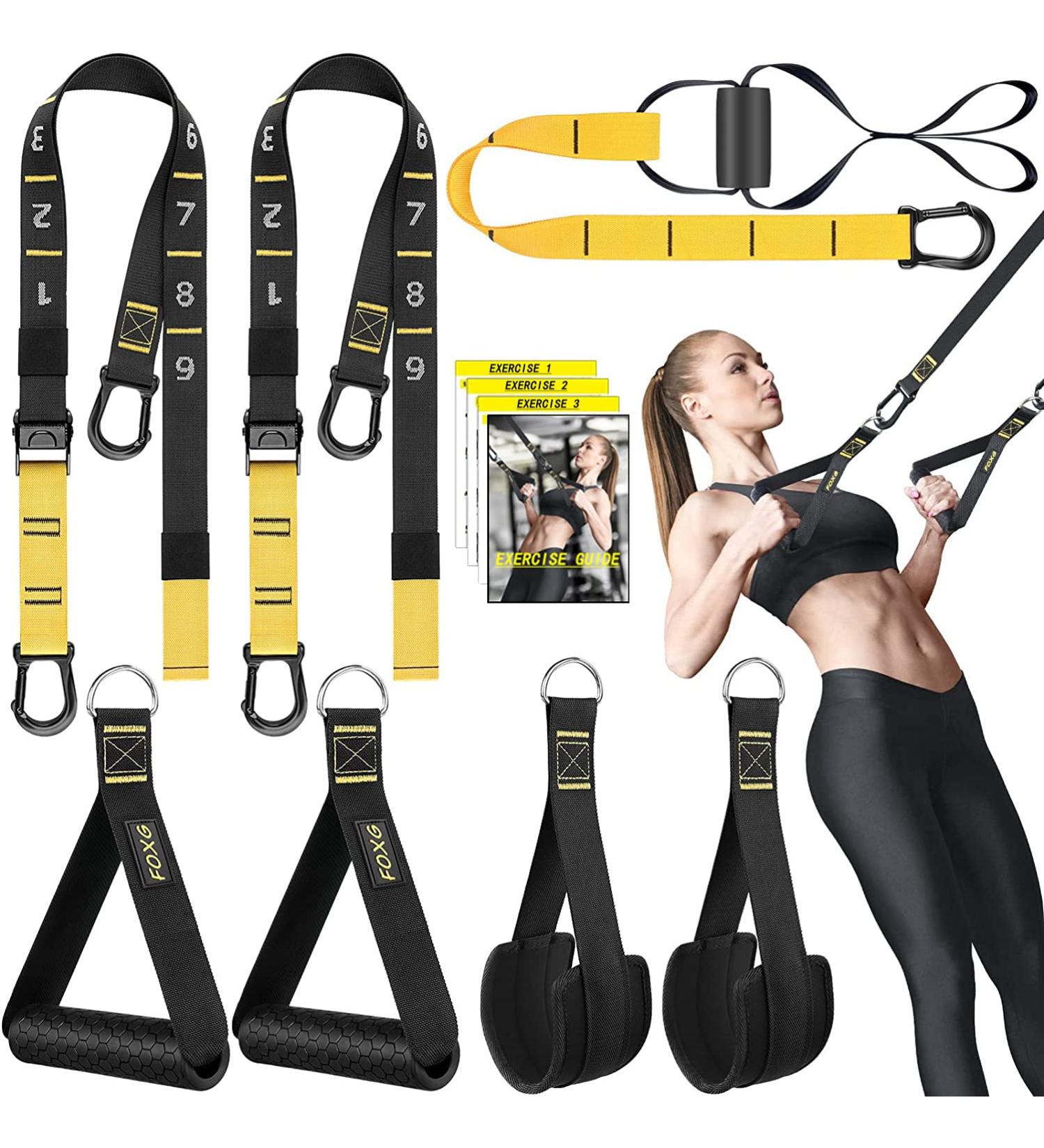 ScandiTech Resistance Training Kit - Adjustable Workout Straps with Handles Door Anchor & Carrying Bag for Home & Gym - International Shipping Available - Buy Online on GoSupps.com
