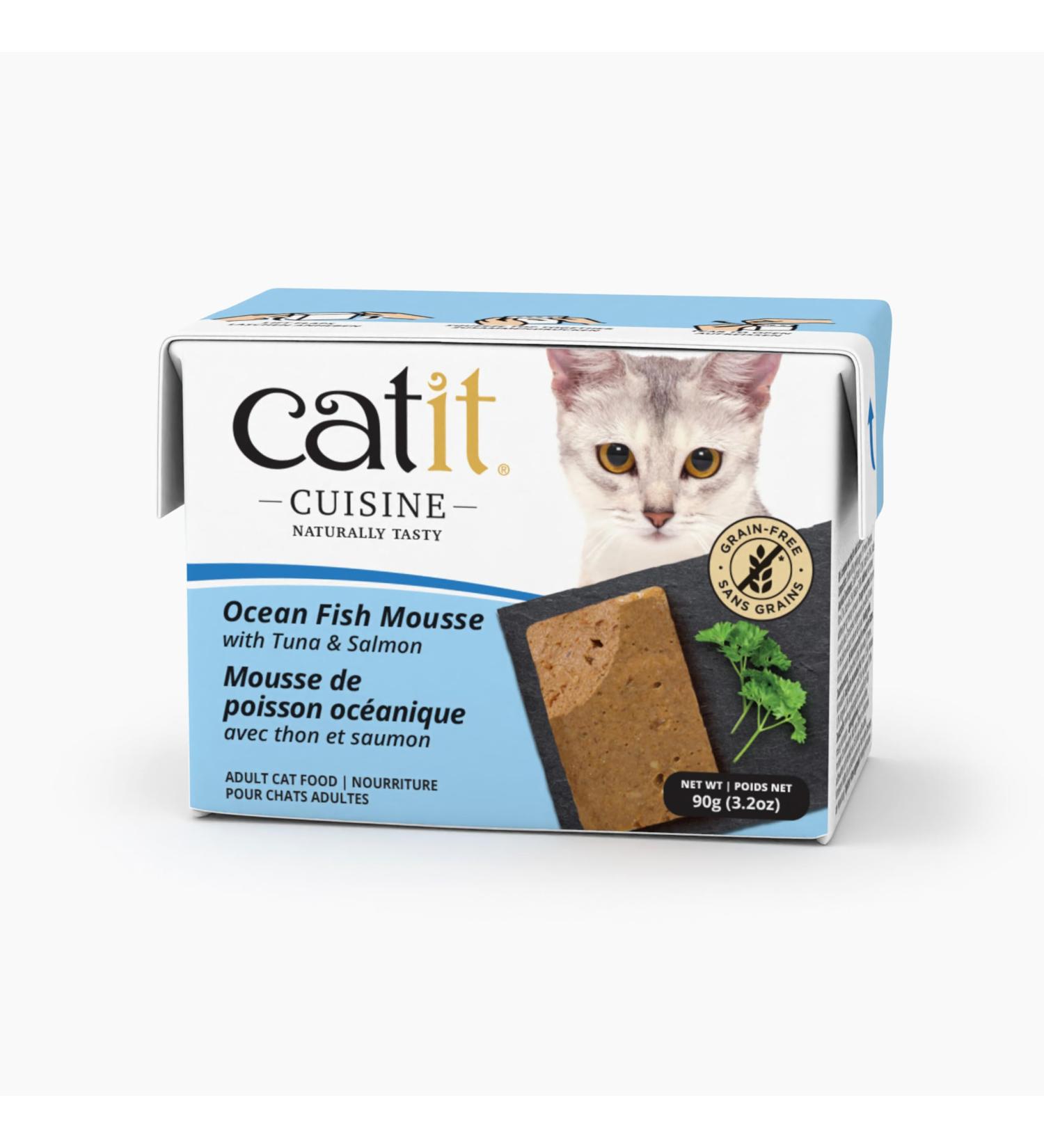 Catit Cuisine Ocean Fish Mousse with Tuna & Salmon 90 g Cat Food Wet Cat Food Cat Food Wet Nourriture Pour Chat Cat Wet Food Chat Kitten Food Kitten Wet Food Canned Cat Food Nourriture Chat