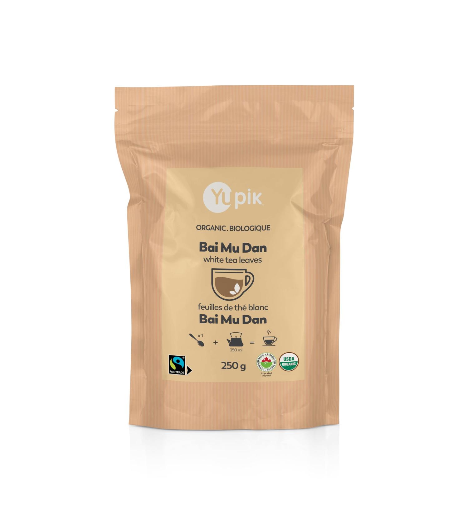 Yupik Organic White Bai Mu Dan Leaf Tea (fairtrade) 250g 6 Count 1.5 kg - Buy Online on GoSupps.com