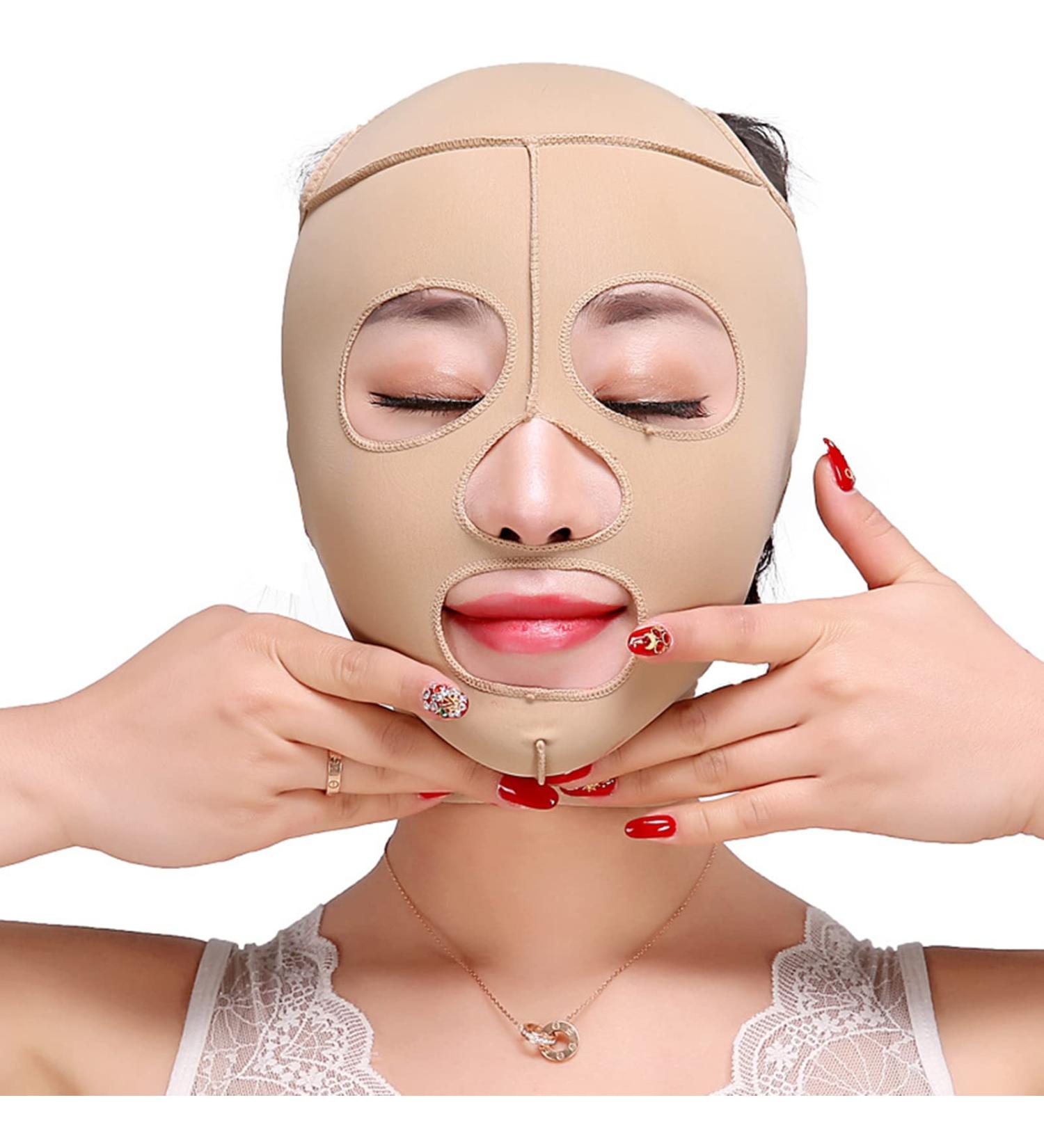 V Line Slimming Massage Belt | Full Face Lift Up Mask for Facial Lifting - Beauty Care Tool (M) - Buy Online on GoSupps.com