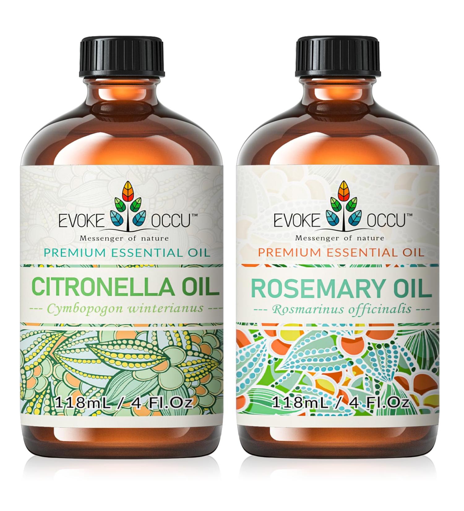 EVOKE OCCU Citronella Essential Oil and Rosemary Essential Oil - 4 Fl Oz - Buy Online on GoSupps.com