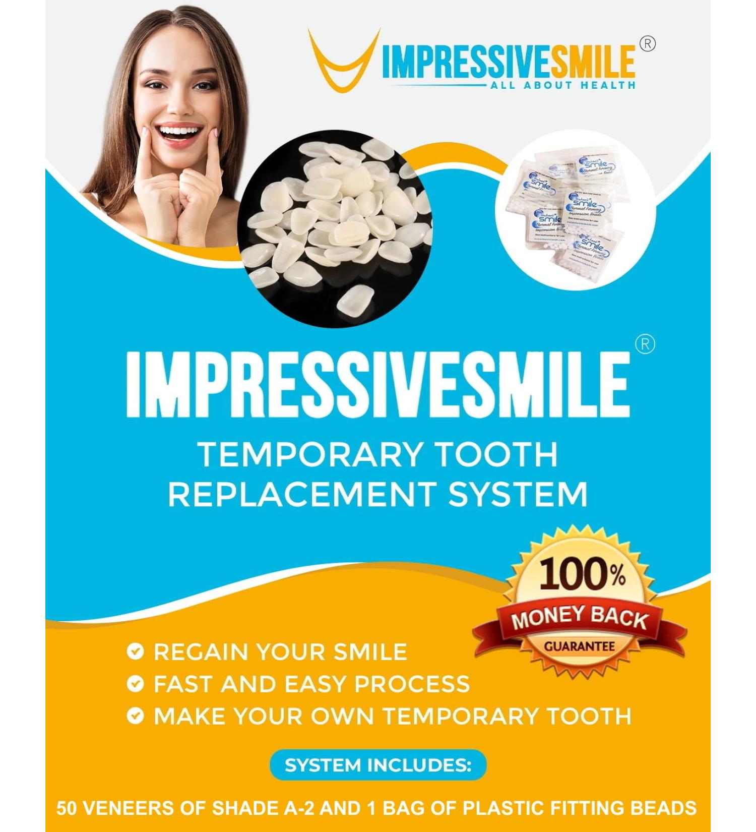 Ultra Thin Tooth Whitening Veneers for Missing or Broken Teeth | Realistic Cosmetically Enhanced Smile | Shade A-2 - Buy Online on GoSupps.com