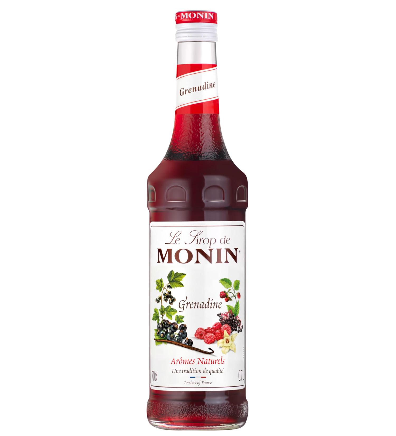 MONIN - Sirop de Grenadine pour boissons fra ches et cocktails - Ar mes naturels - 70 cl