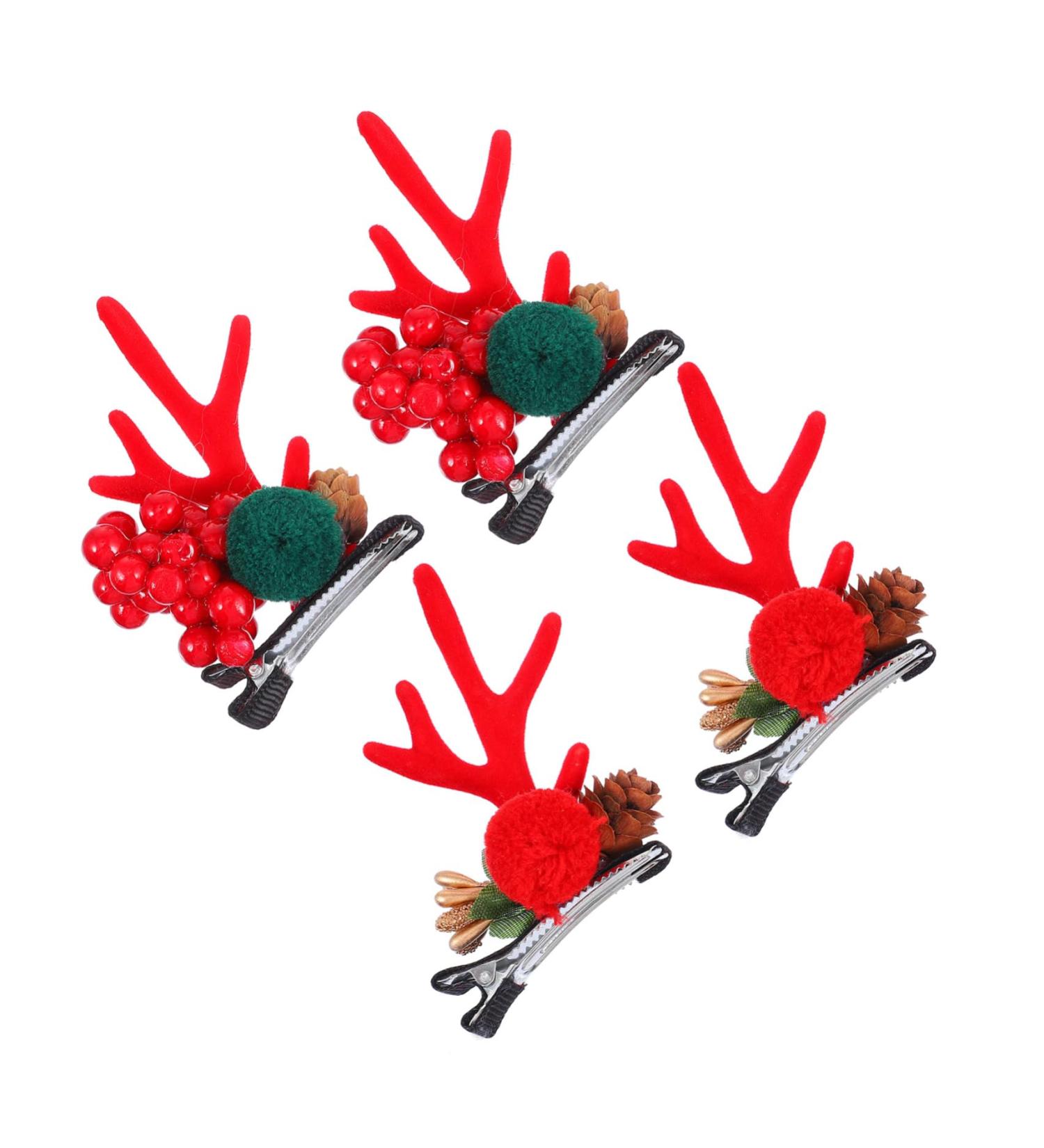 minkissy 2 Pairs Christmas Hair Clips Antler Hair Clips Christmas Party Hair Accessories Alligator Hair Clips Antler Decor Christmas Hair Accessories Girls Hairpin Festival Hair Decor Elk - Buy Online on GoSupps.com