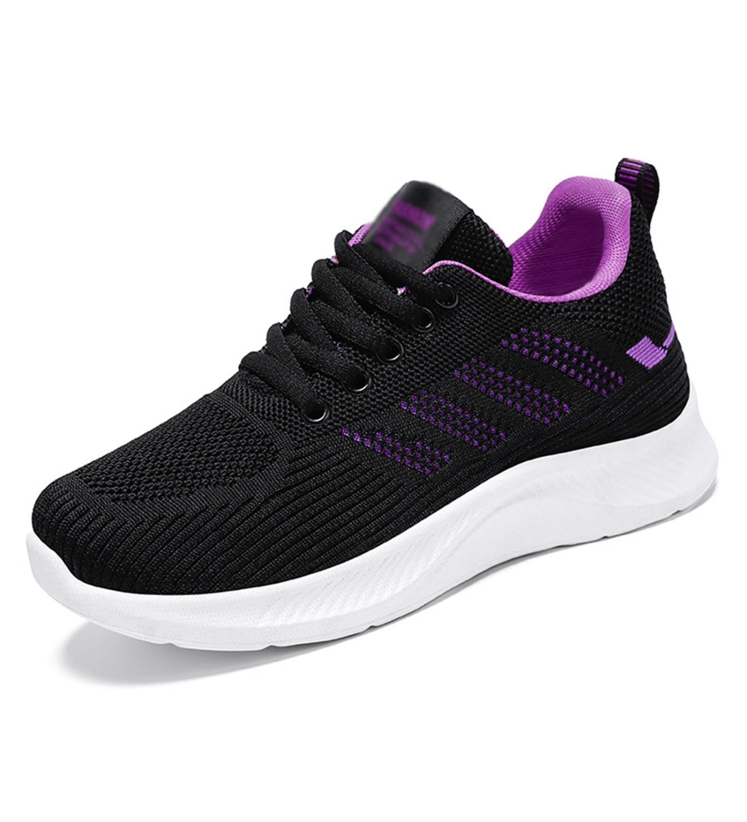 HAEY Women's Orthopedic Sneakers - Arch Support, Plantar Fasciitis, Air Cushion Walking Shoes - Diabetic-Friendly Fashion Sneaker (Purple, Size 8.5) - Buy Online on GoSupps.com