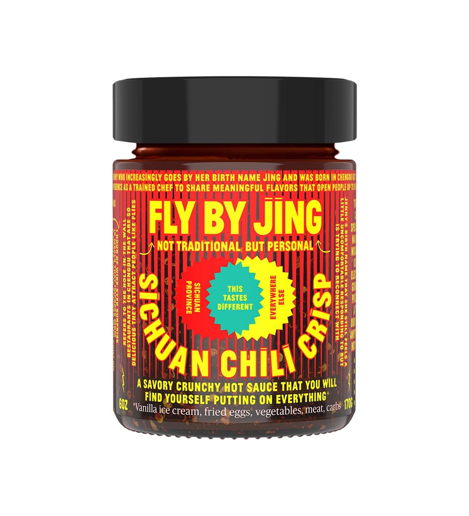 FLY BY JING Sichuan Chili Crisp 6oz Deliciously Savory Umami Spicy Tingly Crispy Gourmet All Natural Vegan Gluten-Free Hot Chili Oil Sauce with Sichuan Pepper Good on Everything - Buy Online on GoSupps.com
