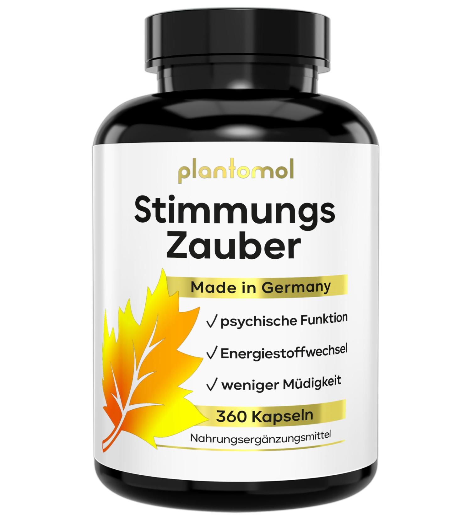 360 St. John's Wort Capsules - 1000mg Johanniskraut Extract with GABA & L-Tryptophan | High-Dose Plant-Based Mood Support - Buy Online on GoSupps.com