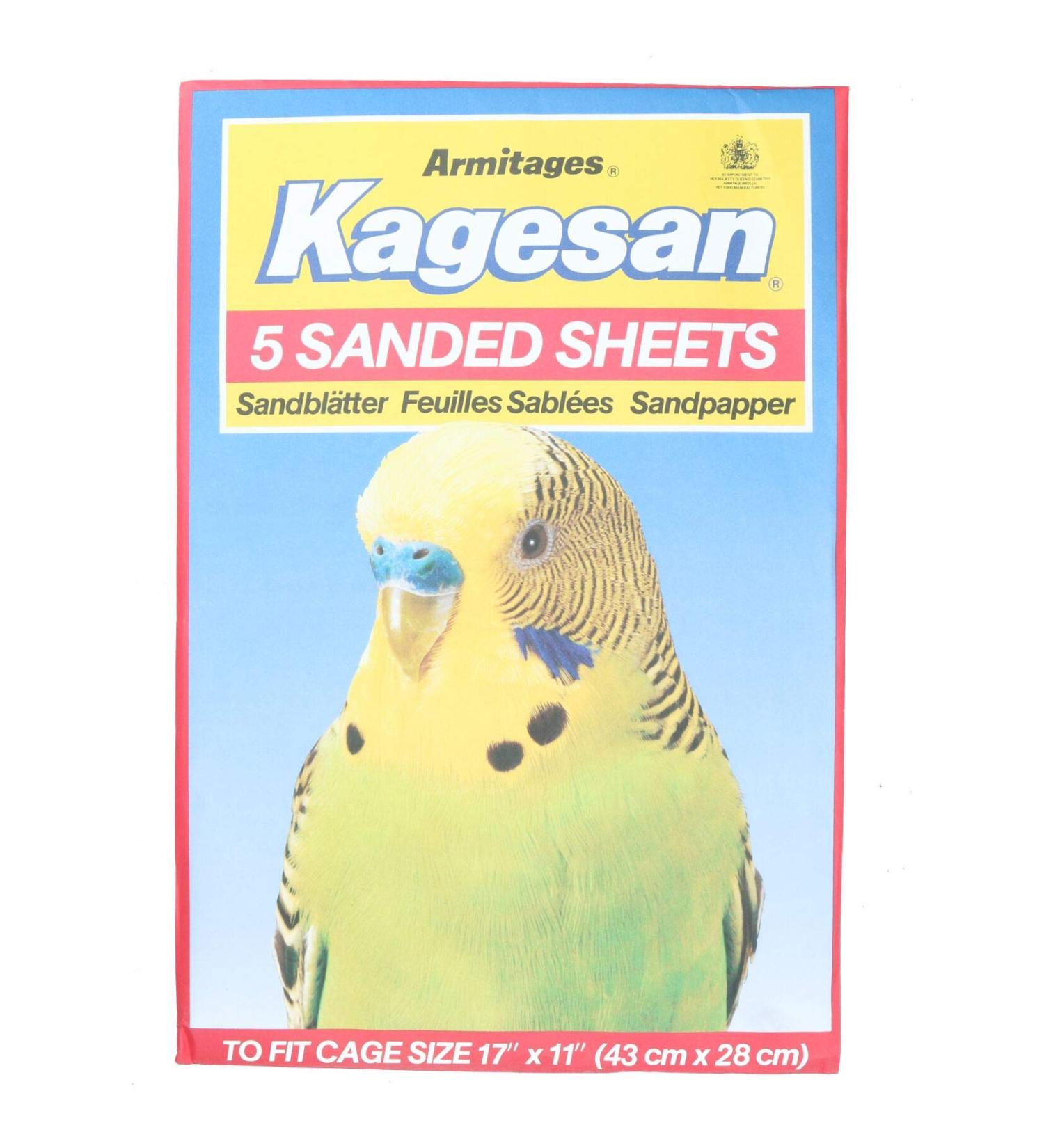 5 Sanded Sheets Sandpaper for Bird Cage Bottom - 28x43cm - Buy Online on GoSupps.com