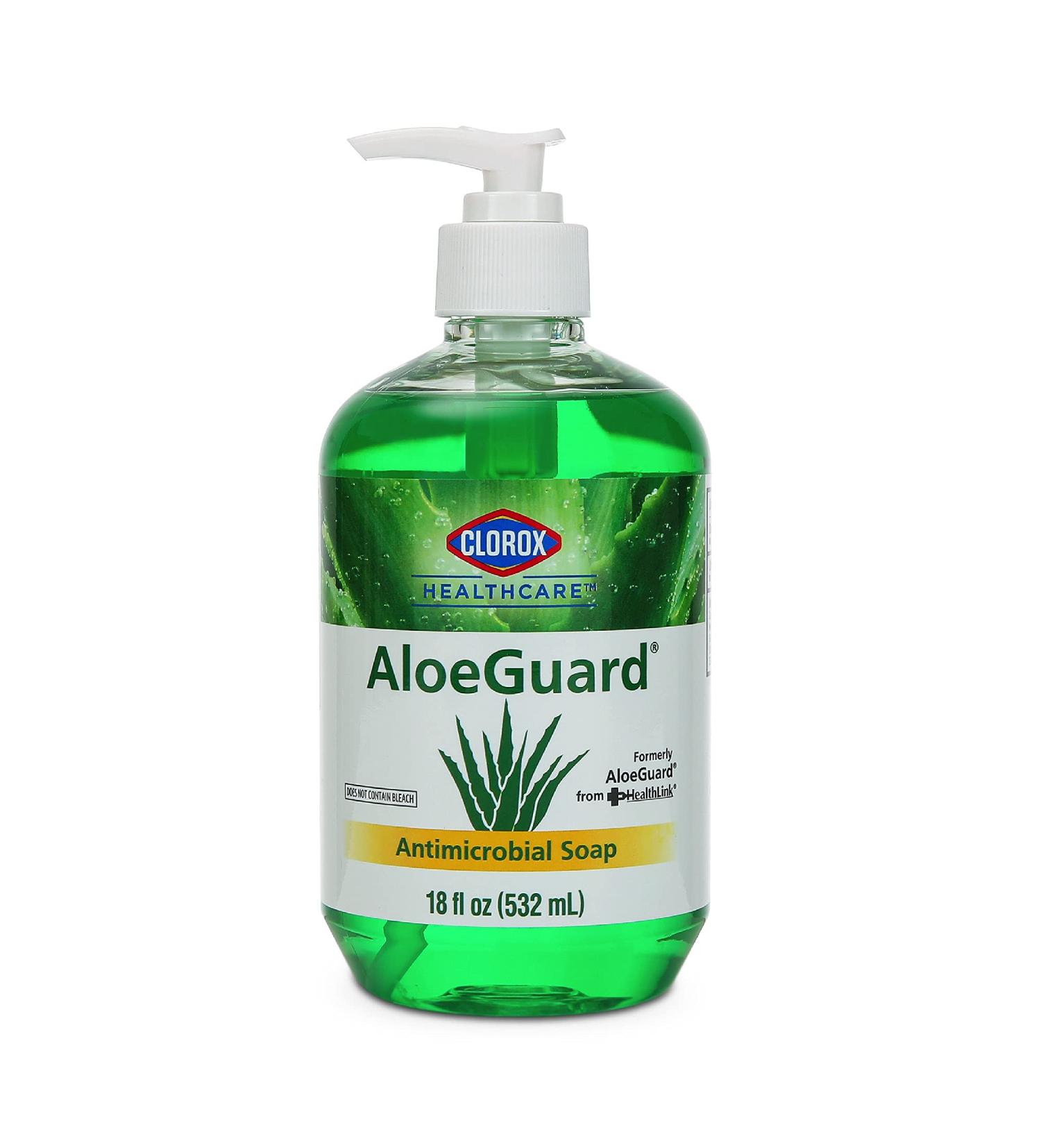 Clorox Healthcare AloeGuard Antimicrobial Soap 18oz | Aloe Vera Hand Soap for Healthcare Professionals | Soothing & Moisturizing Everyday Handwash - Buy Online on GoSupps.com