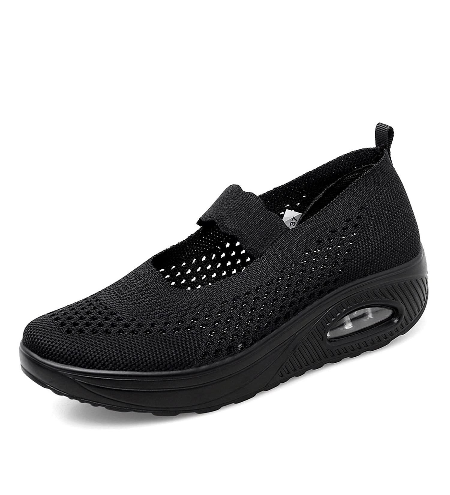 Touchmosees Women Mary Jane Platform Sneakers - Orthopedic Diabetic Walking Shoes - Black/2165, Size 8.5 - Buy Online on GoSupps.com