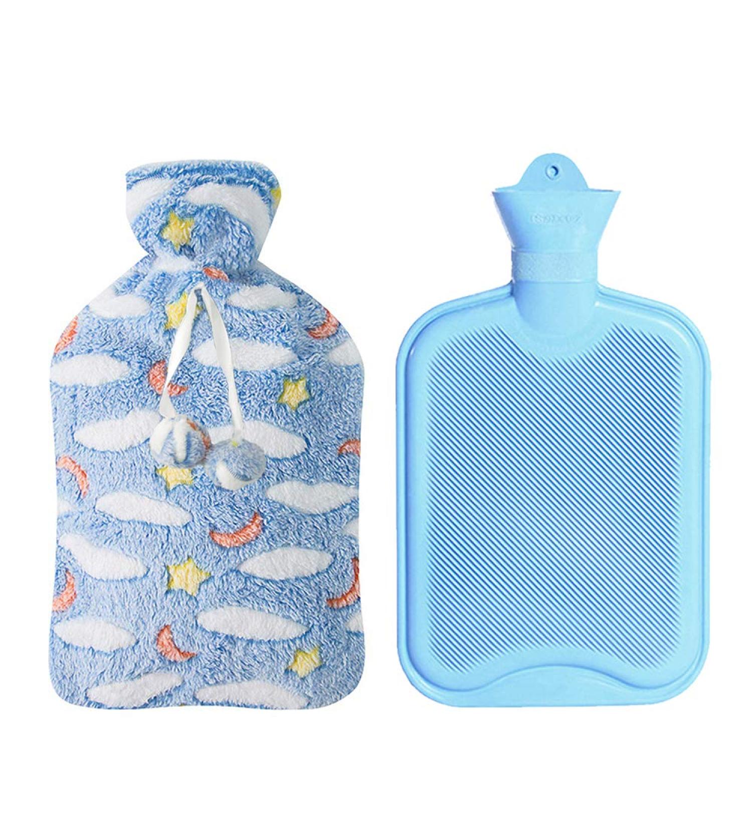 Drizzle Pink Hot Water Bottle Hot Water Bag Cover Opaque Premium Classic Rubber Bottle Great for Pain Relief Cloud - Buy Online on GoSupps.com