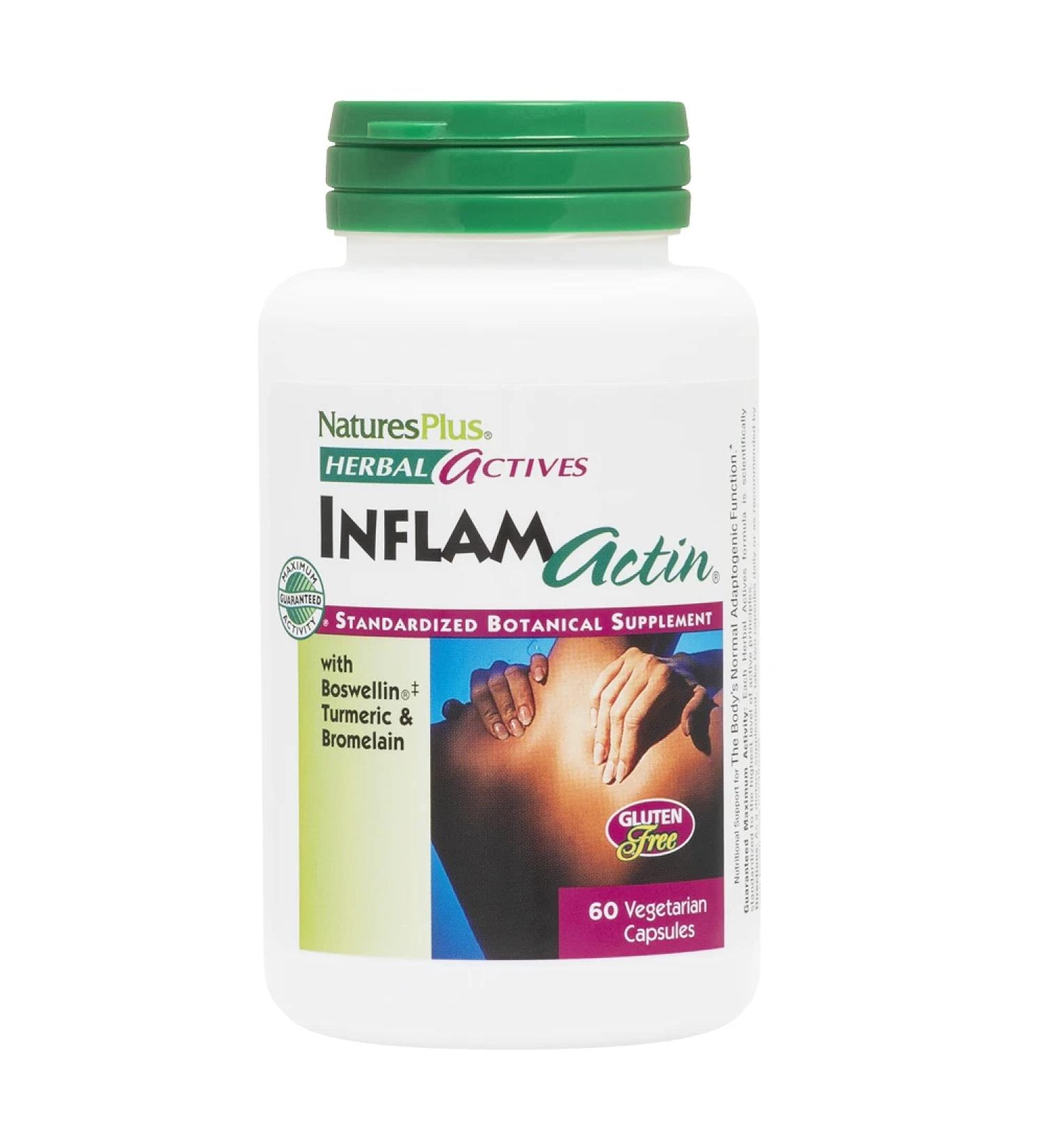 NaturesPlus Herbal Actives - 60 Vegetarian Capsules - Herbal Supplement with Turmeric & Bromelain - Vegan, Gluten-Free - 30 Servings