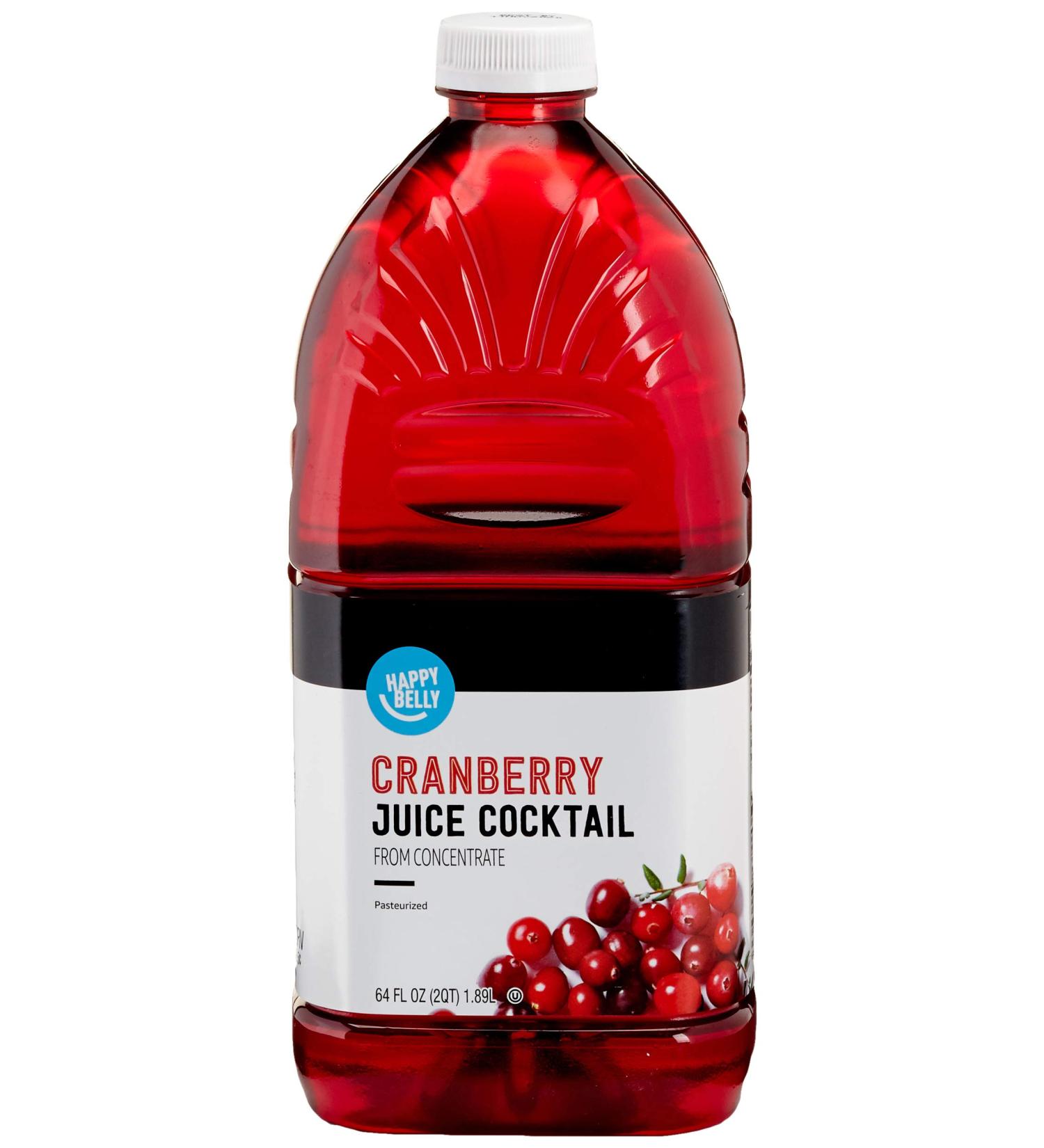 Happy Belly Cranberry Juice 64oz - Amazon Brand from Concentrate - Buy Online on GoSupps.com