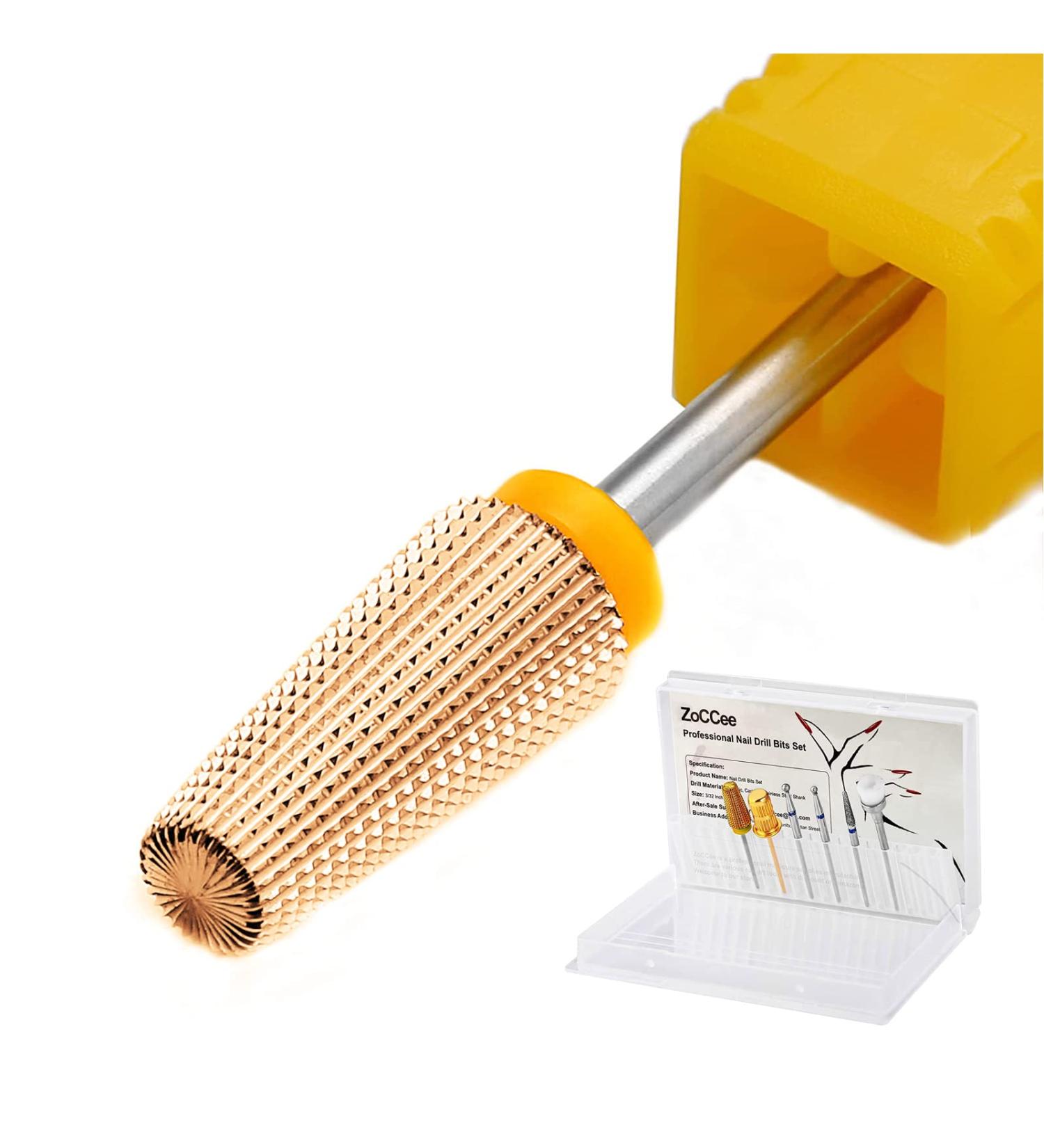 ZoCCee 6Pcs Nail Drill Bits Set - 3/32 Carbide Tungsten 3XF Fine Bits for Gel Acrylic Nails - Two-Way Rotate Manicure Kit with Holder - Buy Online on GoSupps.com