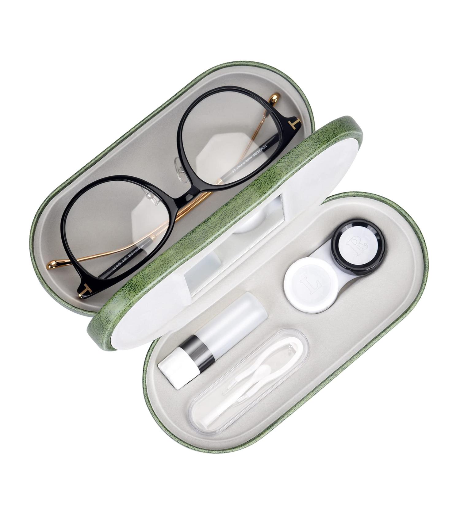 Buy MUF 2-in-1 Contact Lens & Glasses Case - Portable Double-Sided Leakage-Proof Travel Set (Green) | Perfect for Traveling - Buy Online on GoSupps.com