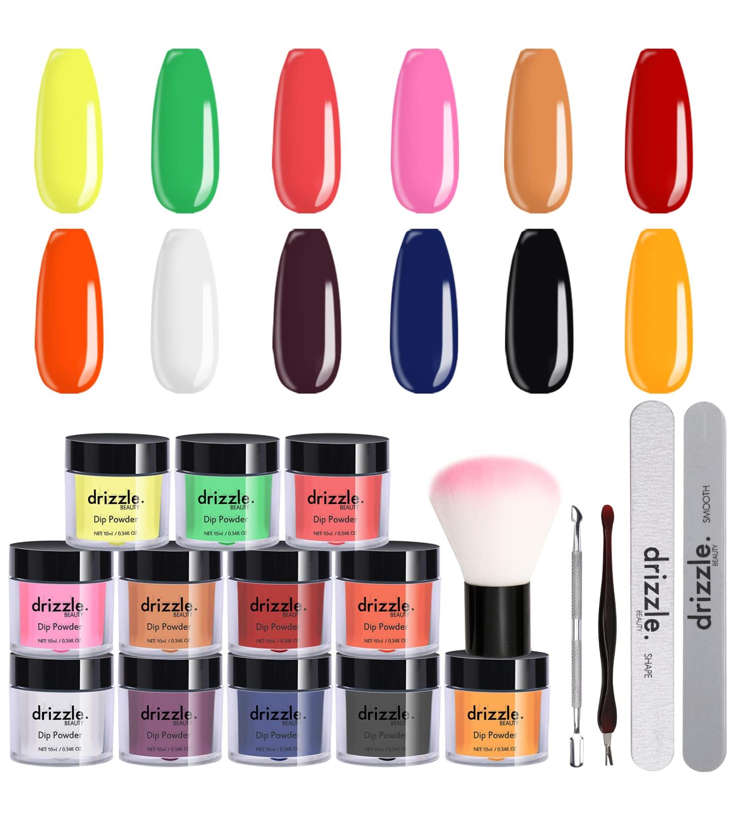 Nail Dip Powder 12 Colors Set - Dipping Nail Kit Refill Set | Red White Black Series for Nails - Buy Online on GoSupps.com