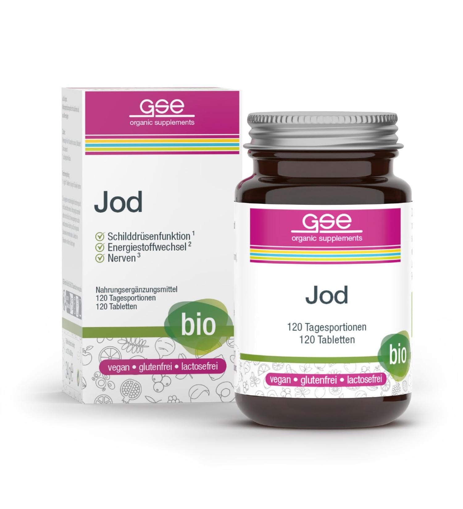 Buy GSE Iodine Compact Tablets - 100% Organic High-Dose Iodine No Additives Ships Internationally - Buy Online on GoSupps.com