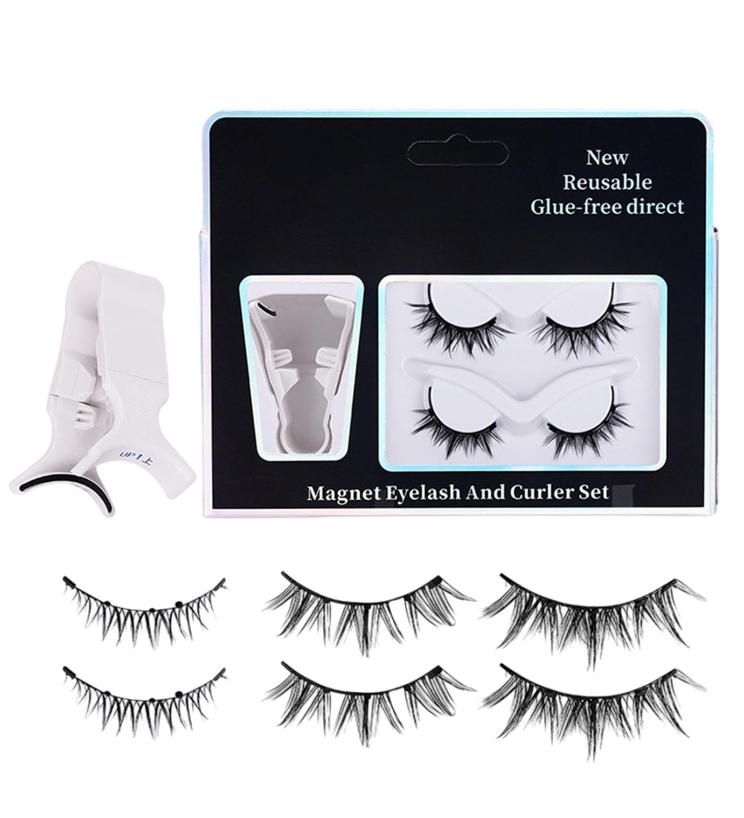 Wpsagek Magnetic Lashes With Applicator Glue- Magnetic Eyelashes Kit 3 Pairs Reusable Magnetic Eyelashes With Applicator Easy To Wear And - Buy Online on GoSupps.com