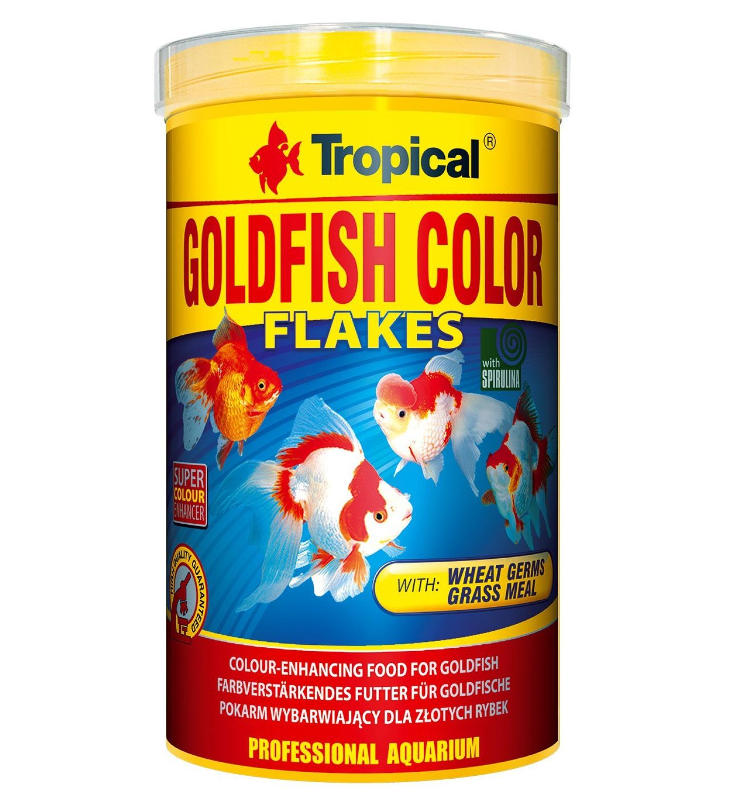 Tropical Goldfish Color Flake Food for Aquarium 1 l