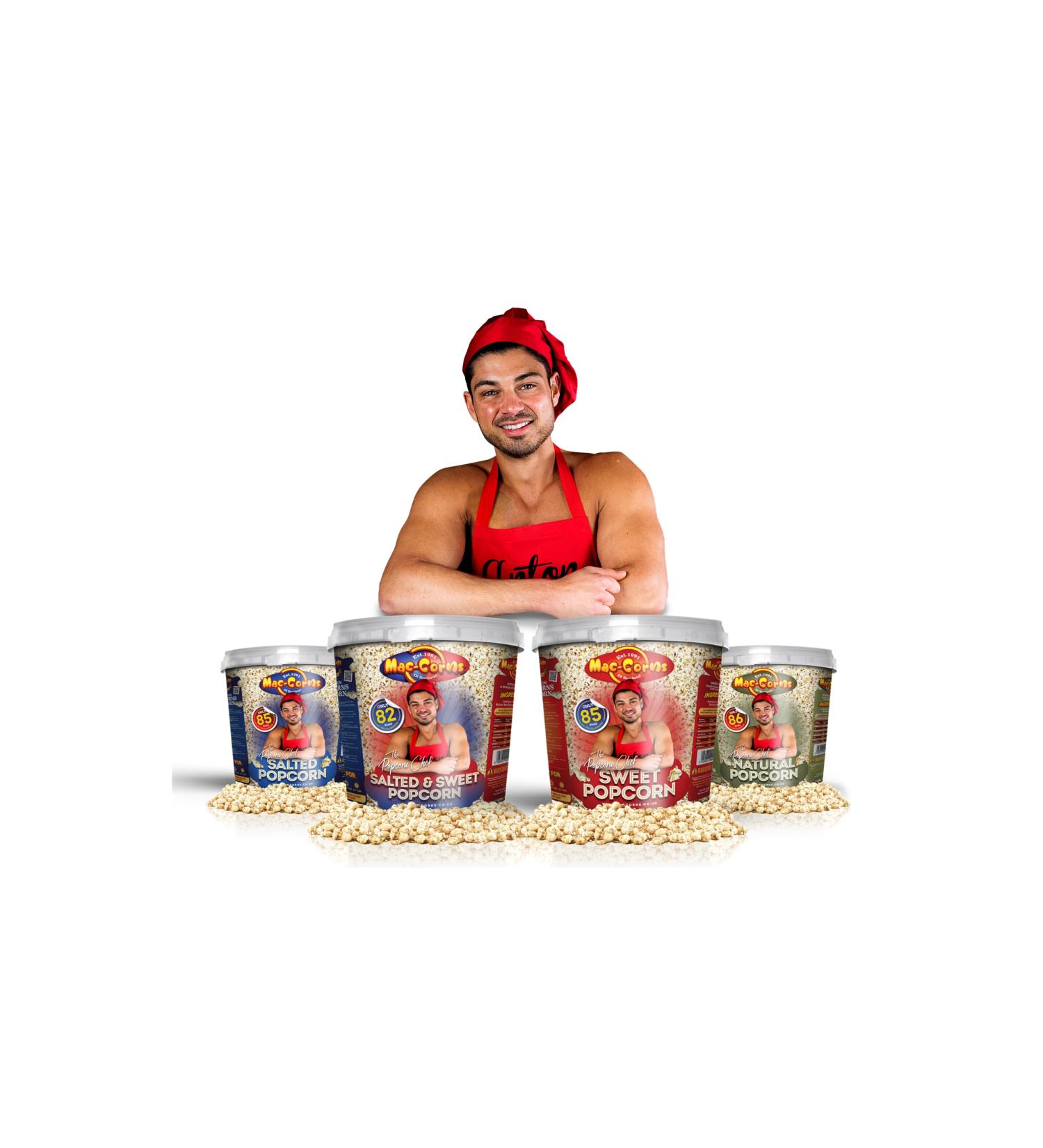 Mega Bucket Stack Popcorn Range The Popcorn Chef's Traditionally Popped Popcorn Snack - Buy Online on GoSupps.com