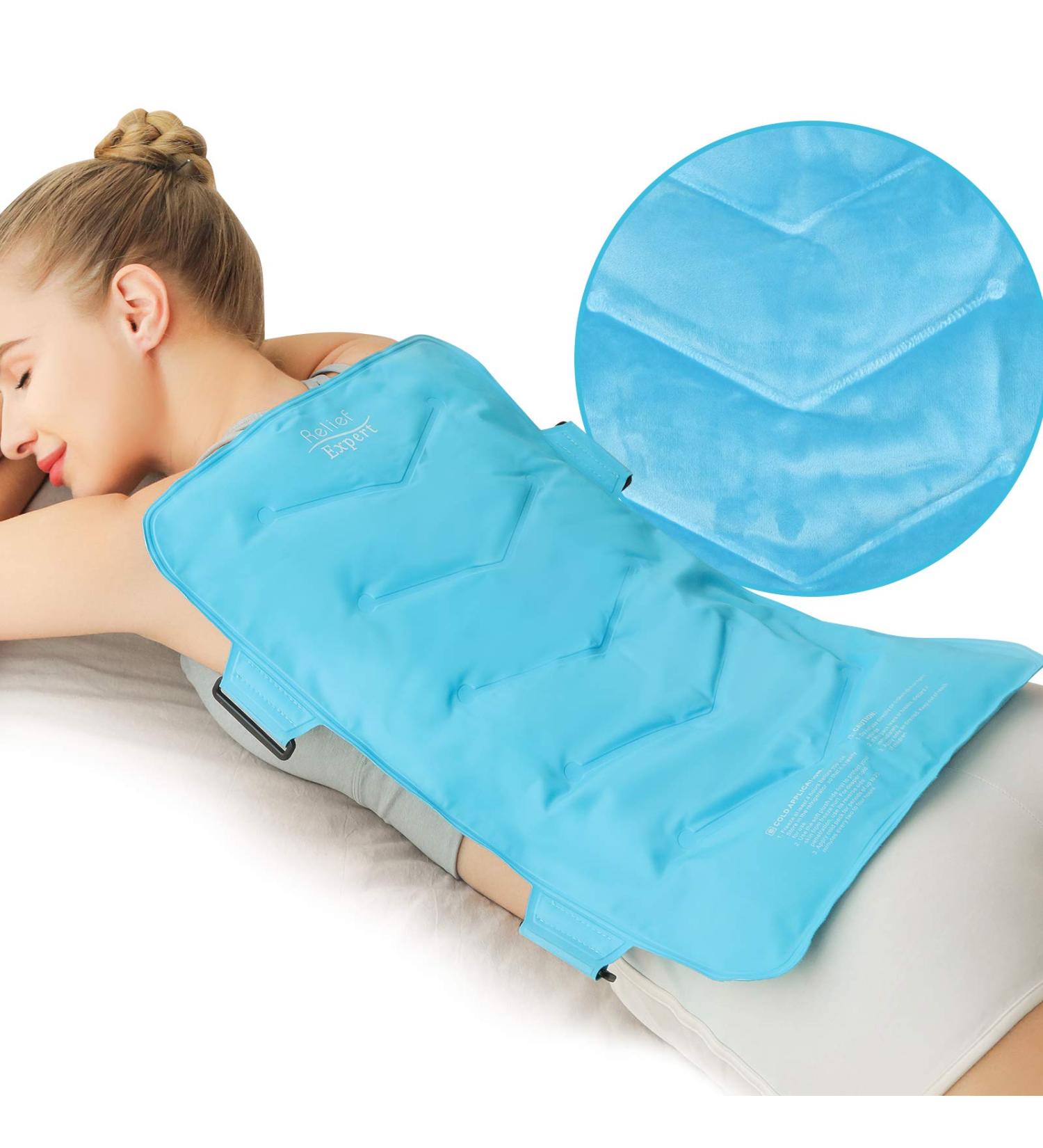Relief Expert XXL Back Ice Pack (13x21) - Reusable Cold Compress for Back Pain Relief and Injuries - Blue - Buy Online on GoSupps.com