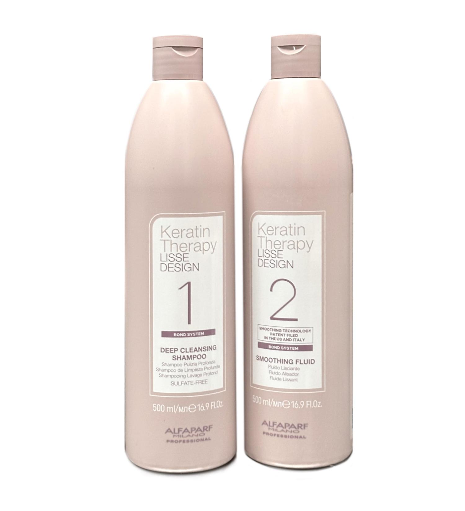  AlfaParf Alfaparf Lisse SET Deep Cleansing and Smoothing Fluid Shampoo 1-2 500 ml - Buy Online on GoSupps.com