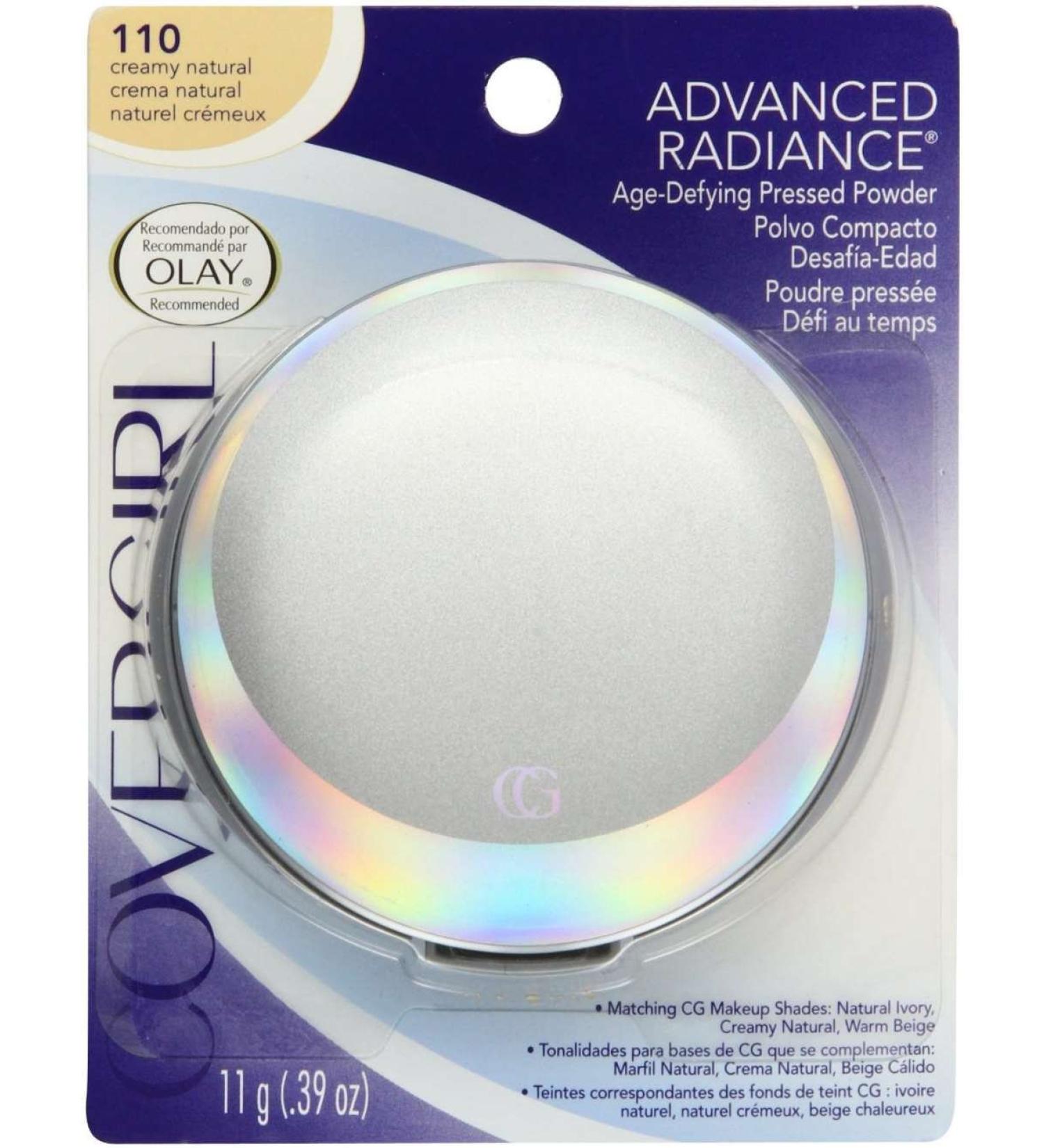CoverGirl Advanced Radiance Age-Defying Pressed Powder Creamy Natural 110 0.39 oz (Pack of 6)