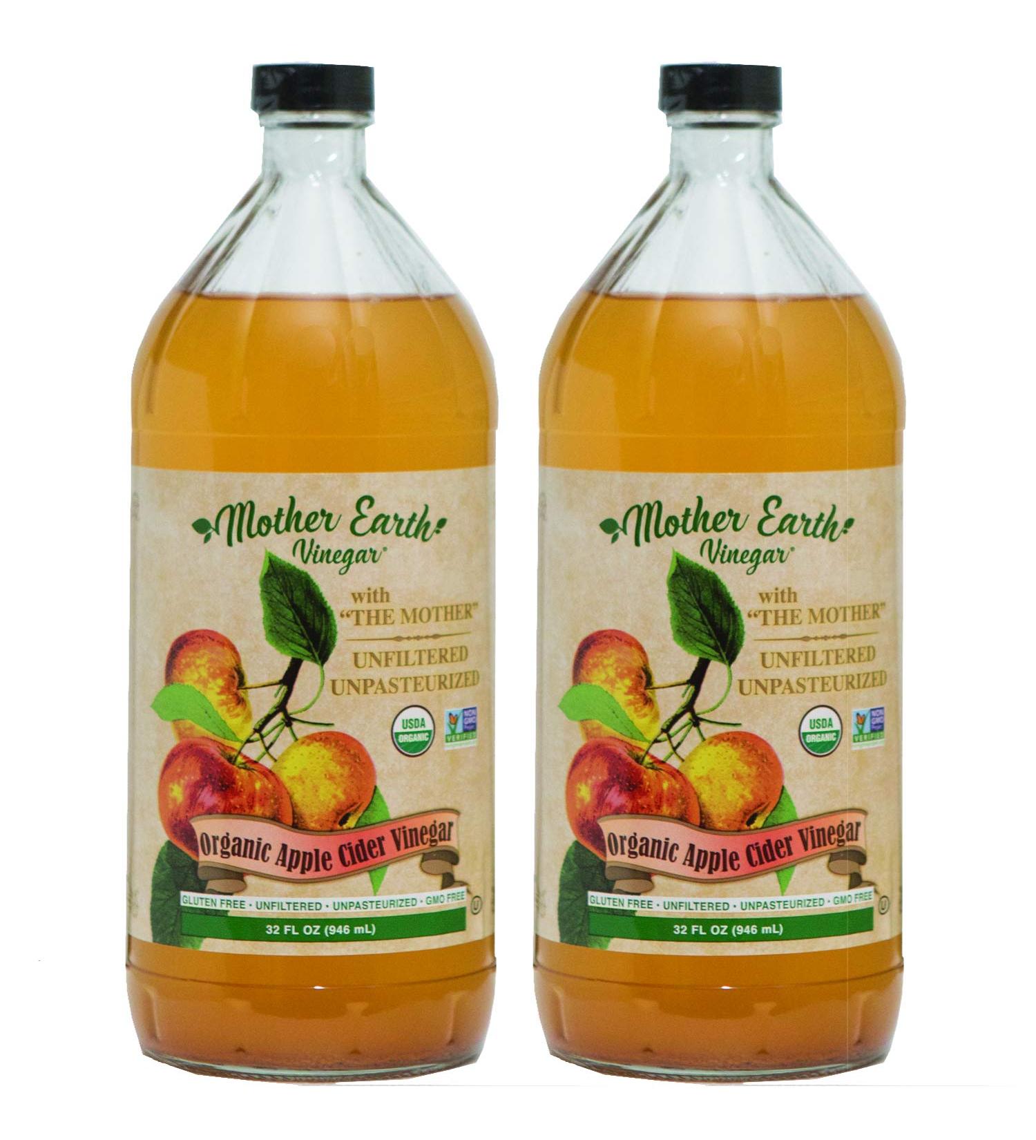Mother Earth Organic - Apple Cider Vinegar - Pack of 2 - 32 Fl Oz. - Buy Online on GoSupps.com