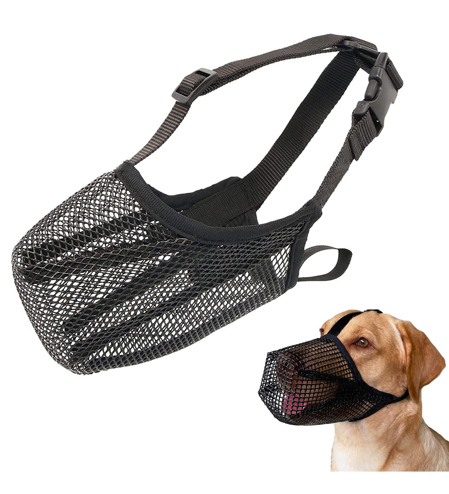 Breathable Mesh Dog Muzzle - Adjustable Safety Strap for Small Dogs | Nylonnetz Comfort Fit - Buy Online on GoSupps.com