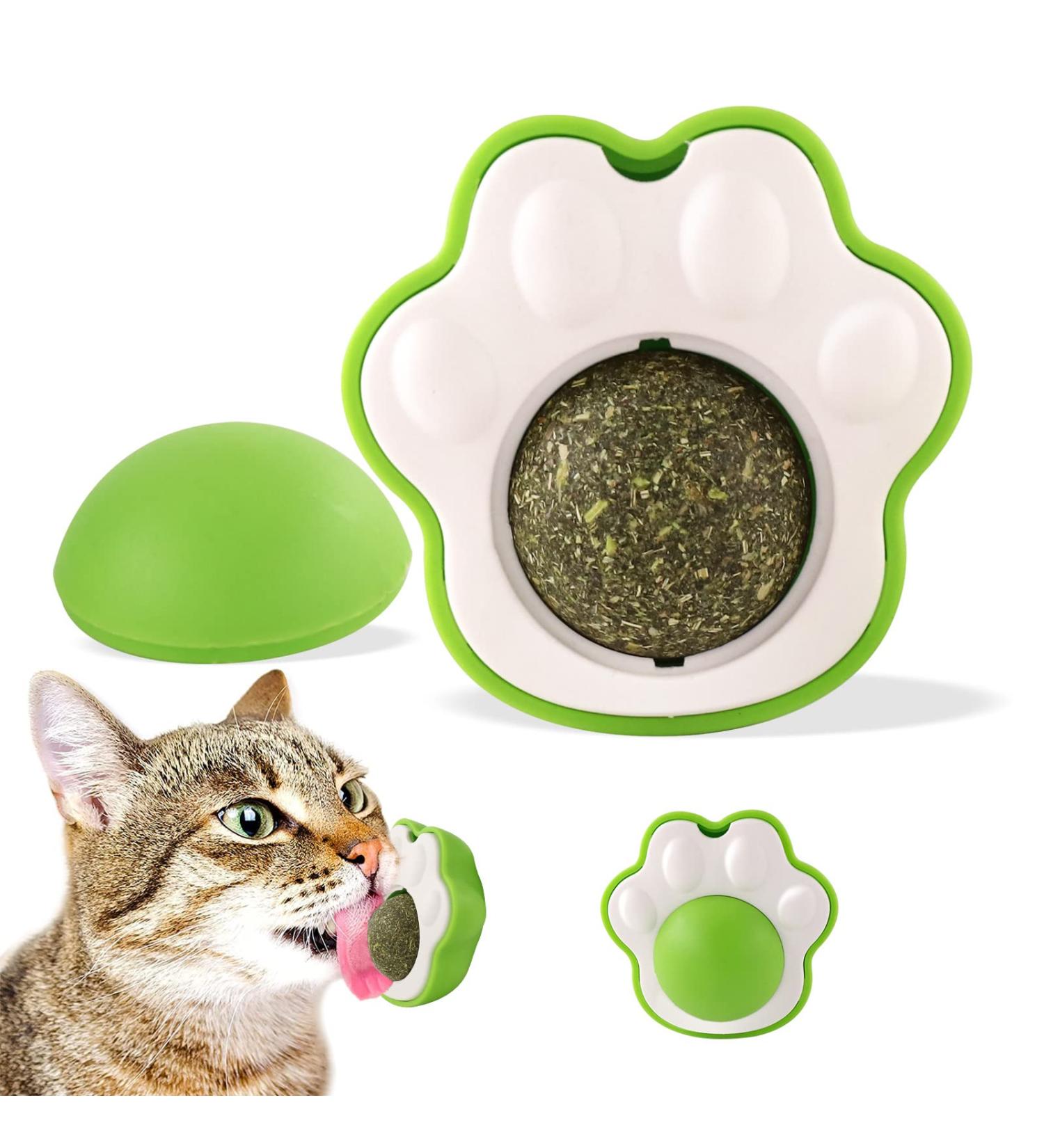 Edible Catnip Ball for Dental Care and Play - Rotatable Mint Toy for Cats - Buy Online on GoSupps.com